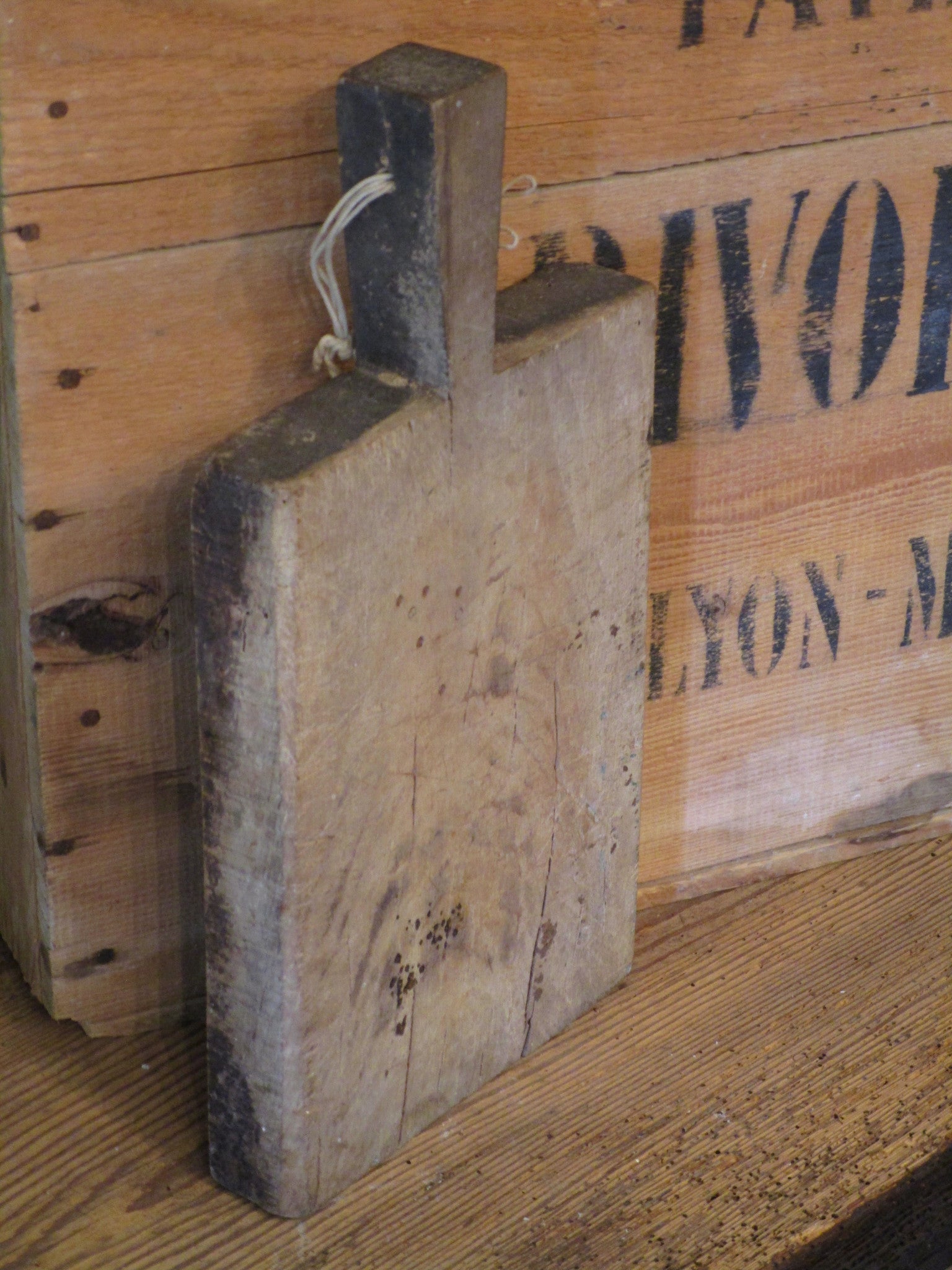 side rustic french chunky breadboard