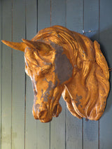 wall mounted gold zinc horse head 