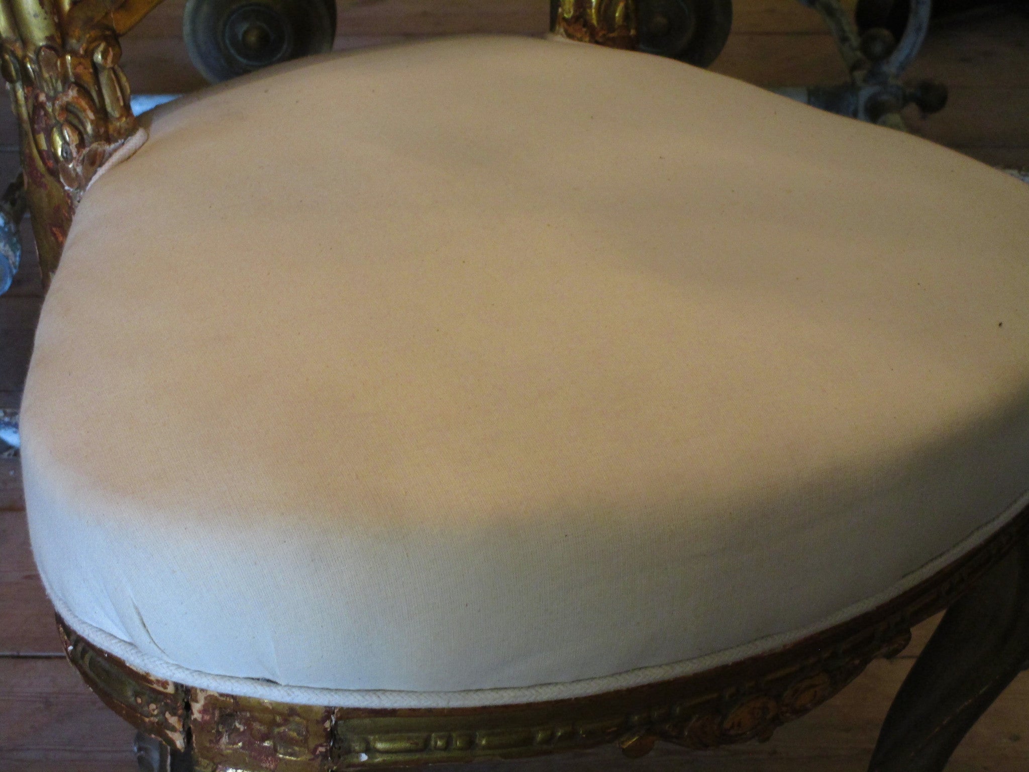 seat detail white upholstered french louis xv chair