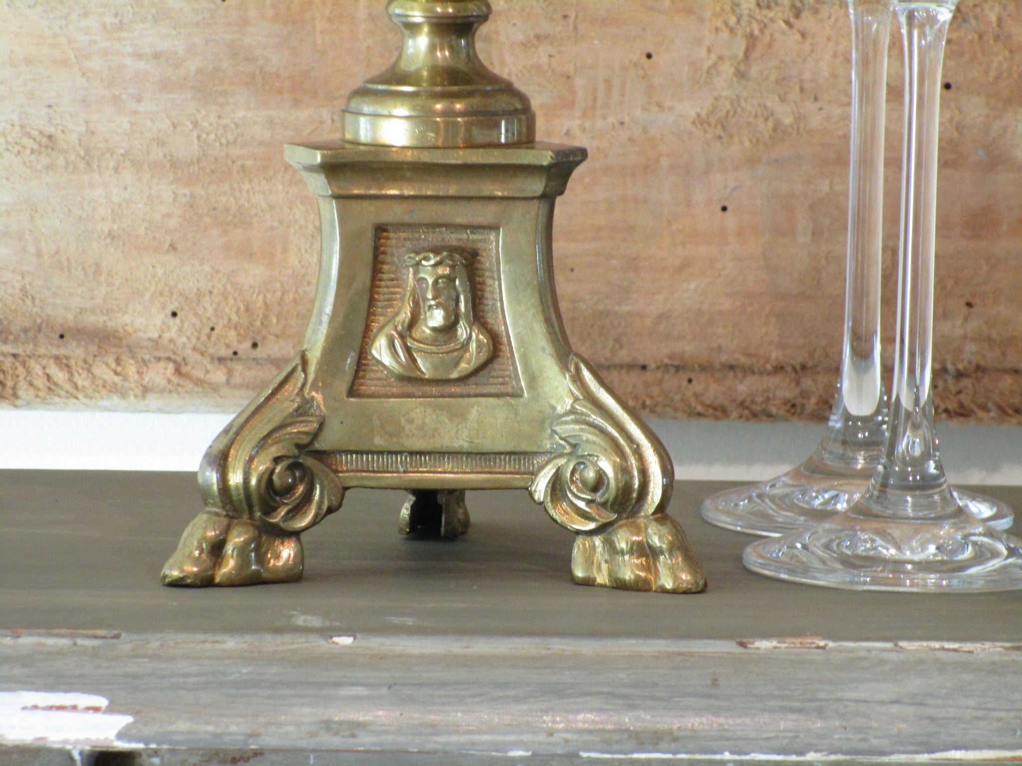 19th century candlestick from a French church