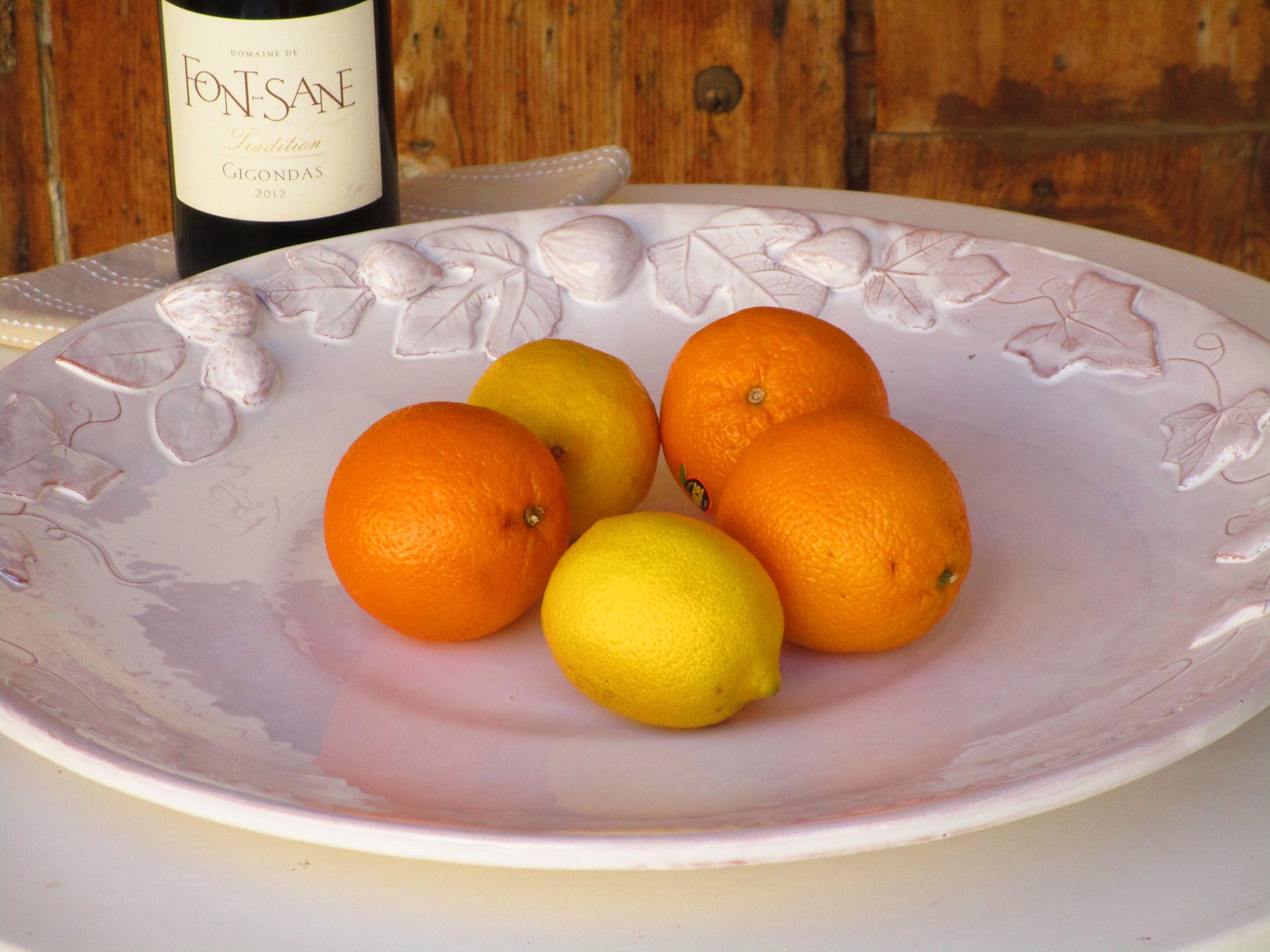 Large round platter – autumn harvest