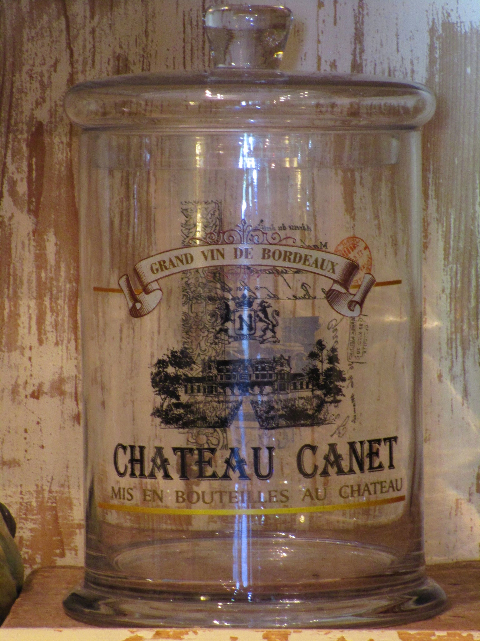 Pair of French glass jars