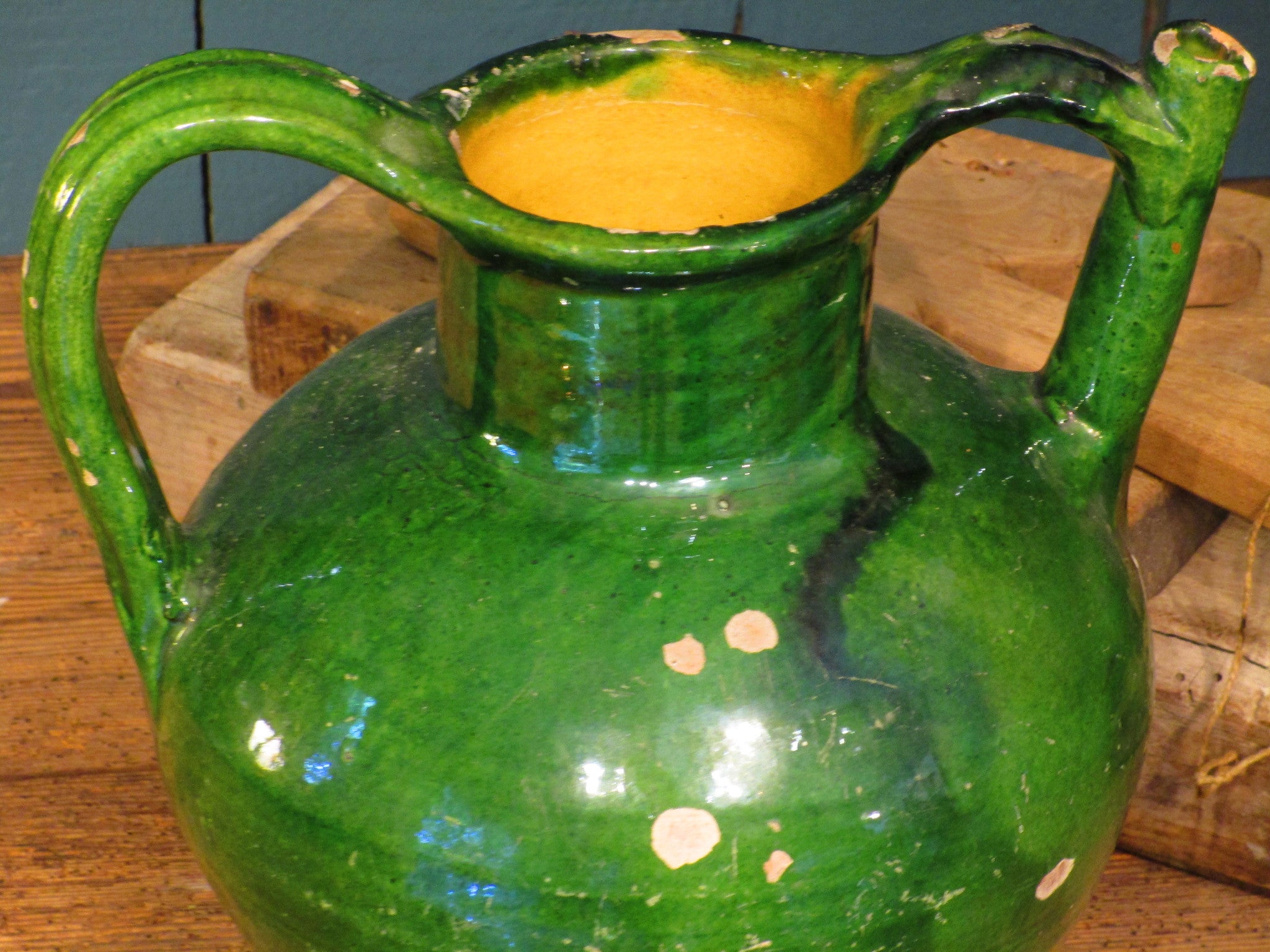 Green jug from Languedoc Roussillon