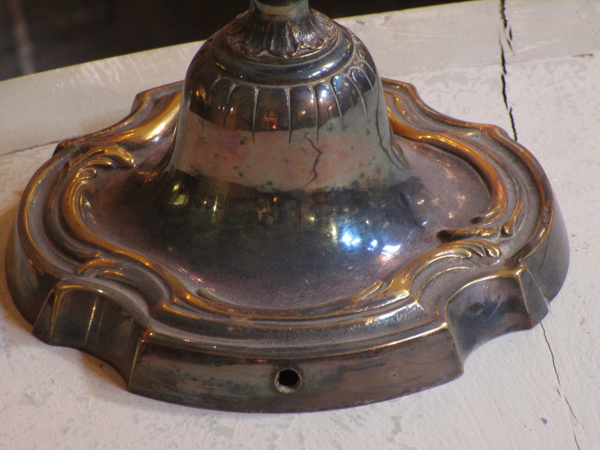 Pair of French bronze candelabras