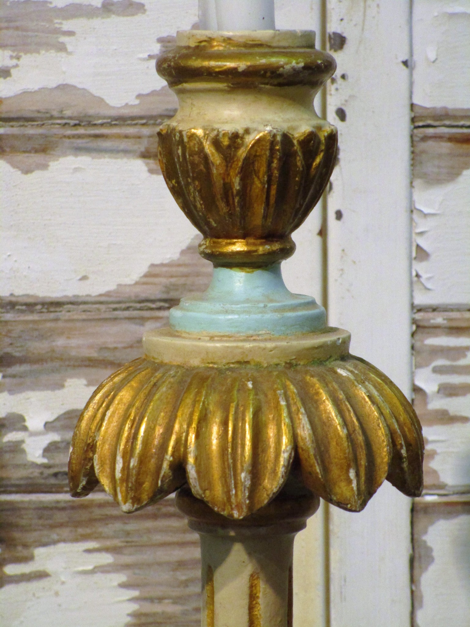 Pair of candlesticks with original patina