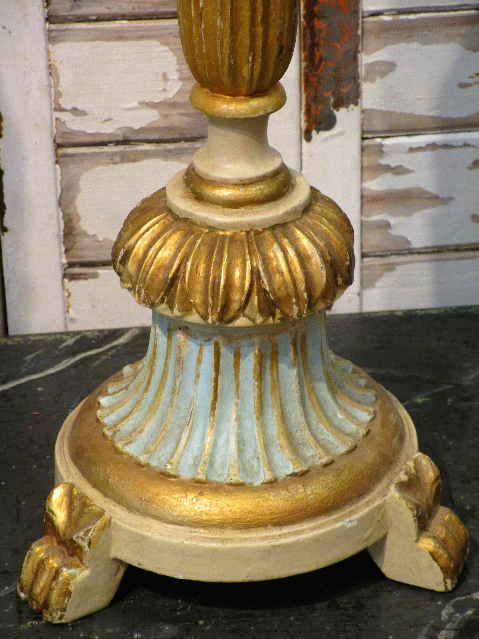 Pair of candlesticks with original patina