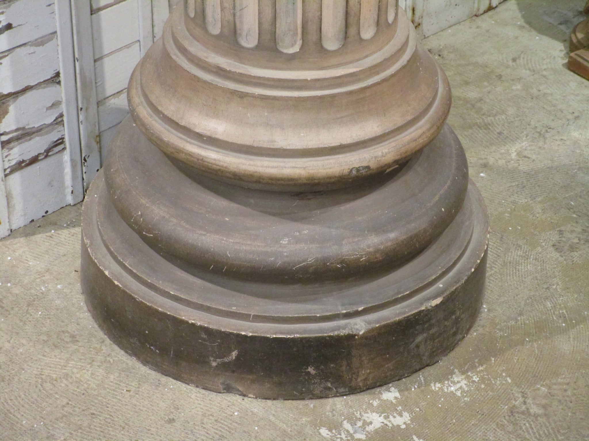 19th century terracotta Medici urn on column