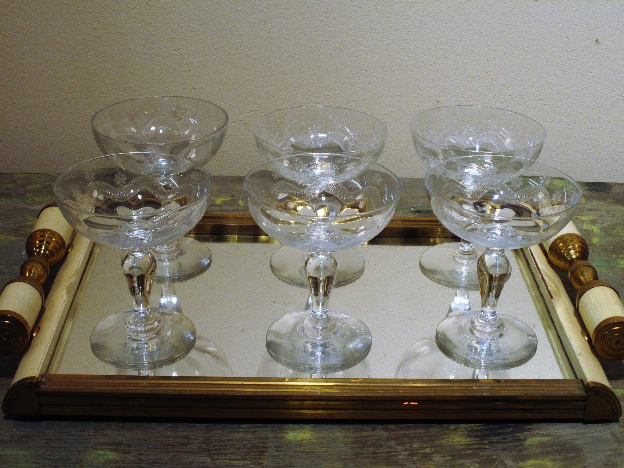 Art Deco drinks tray