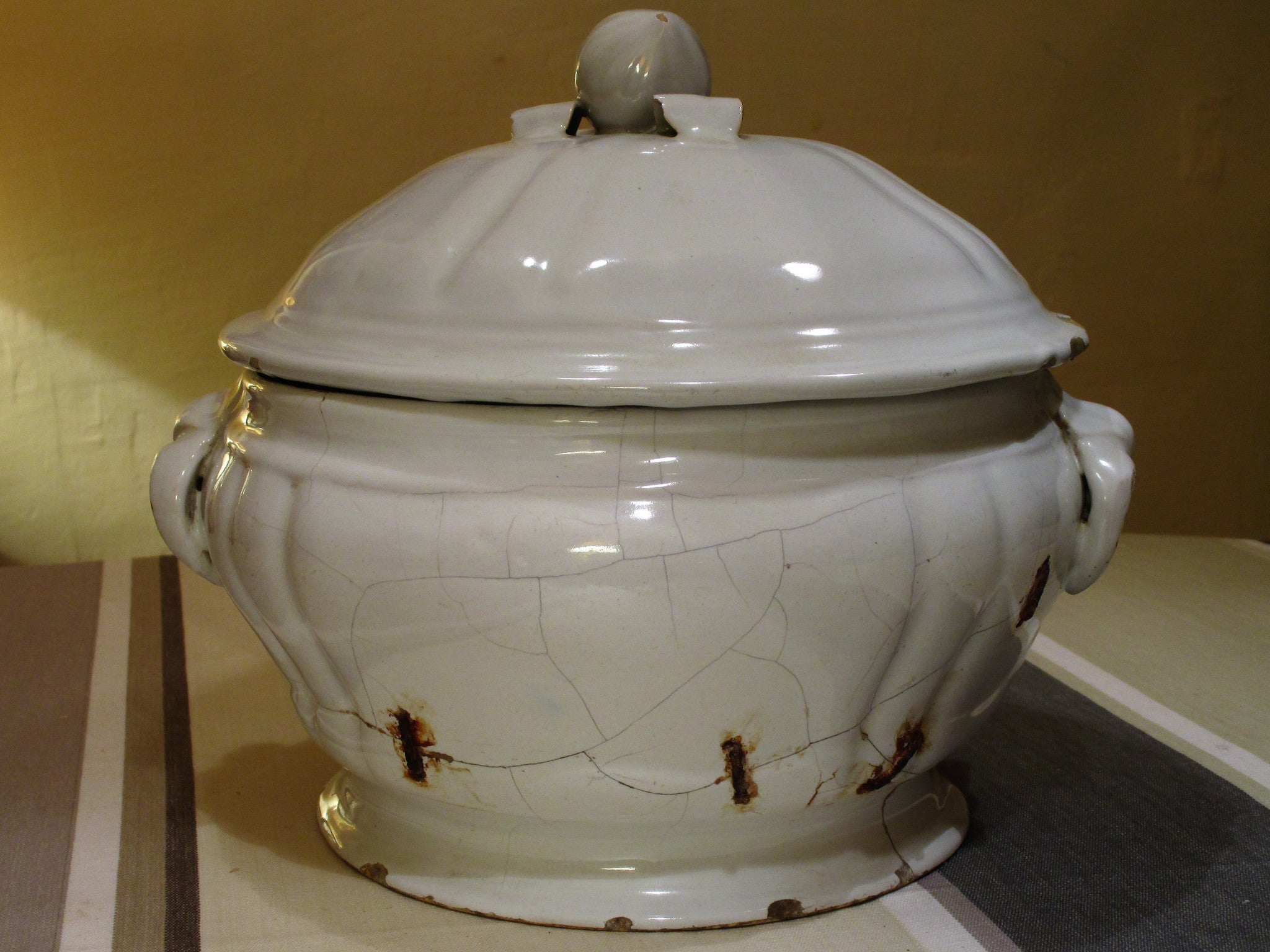 18th century French soup tureen - ironstone