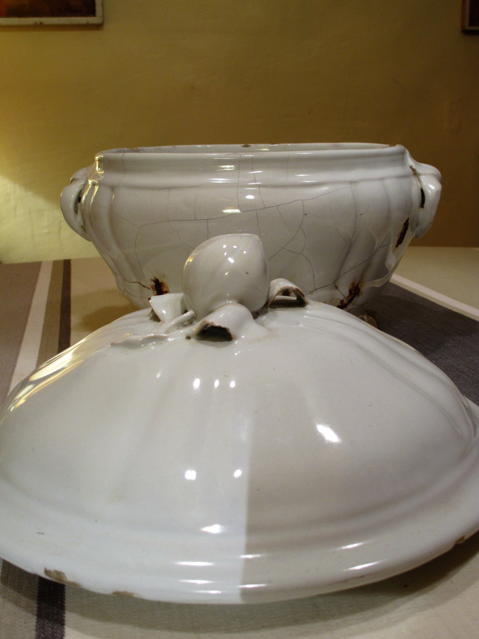 18th century French soup tureen - ironstone