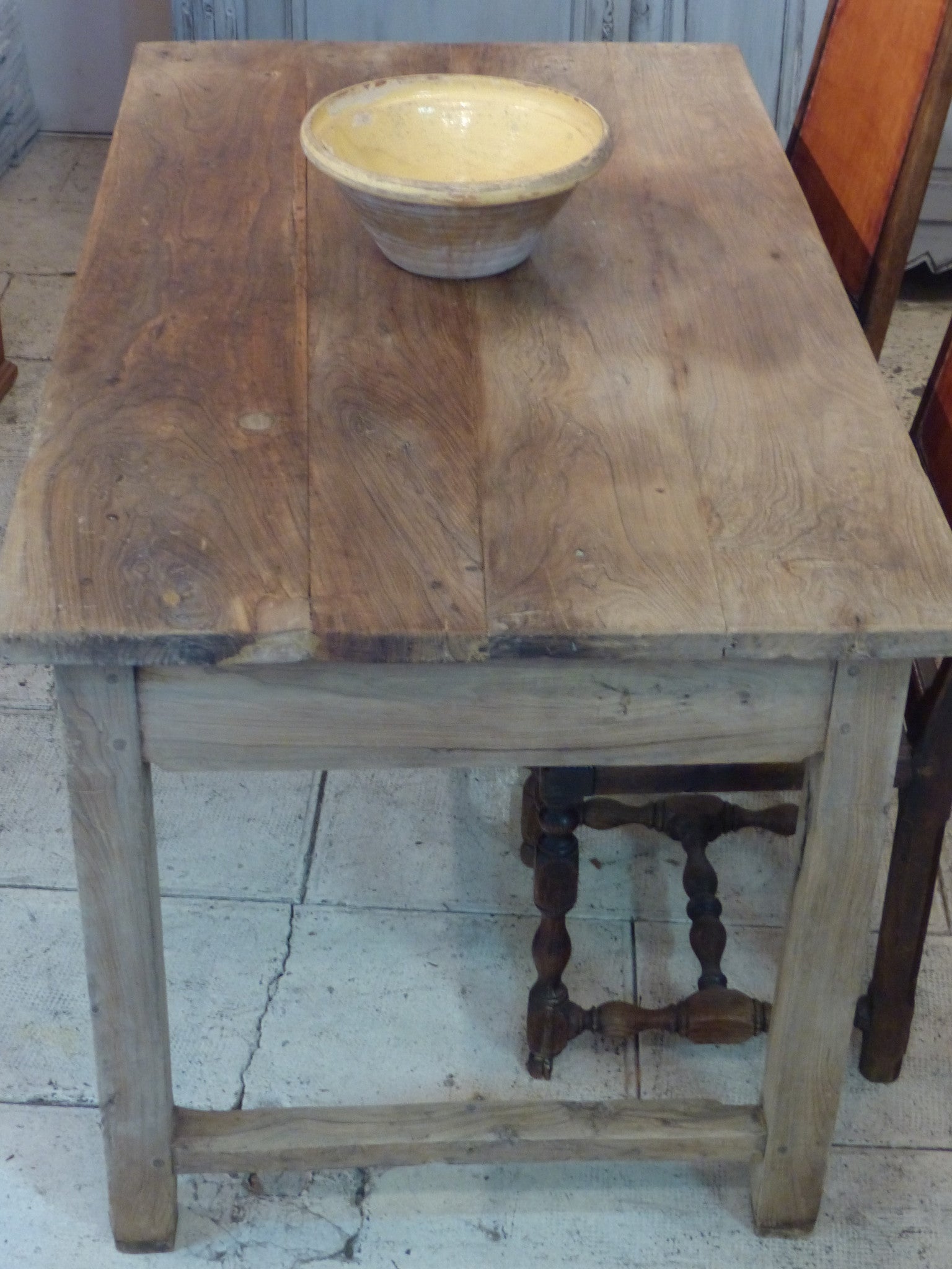 18th century olive wood table de ferme