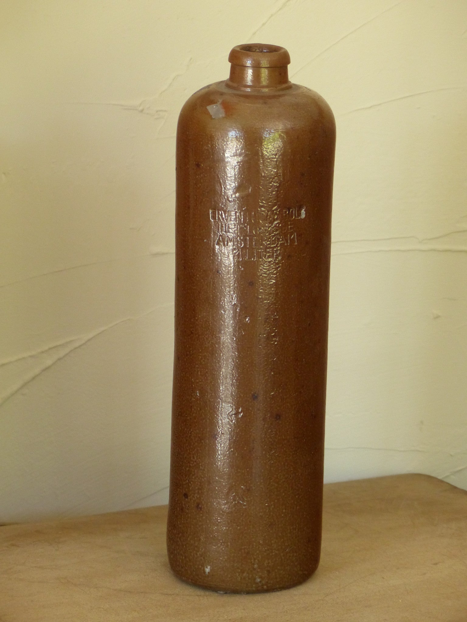 Vintage stoneware liqueur bottles