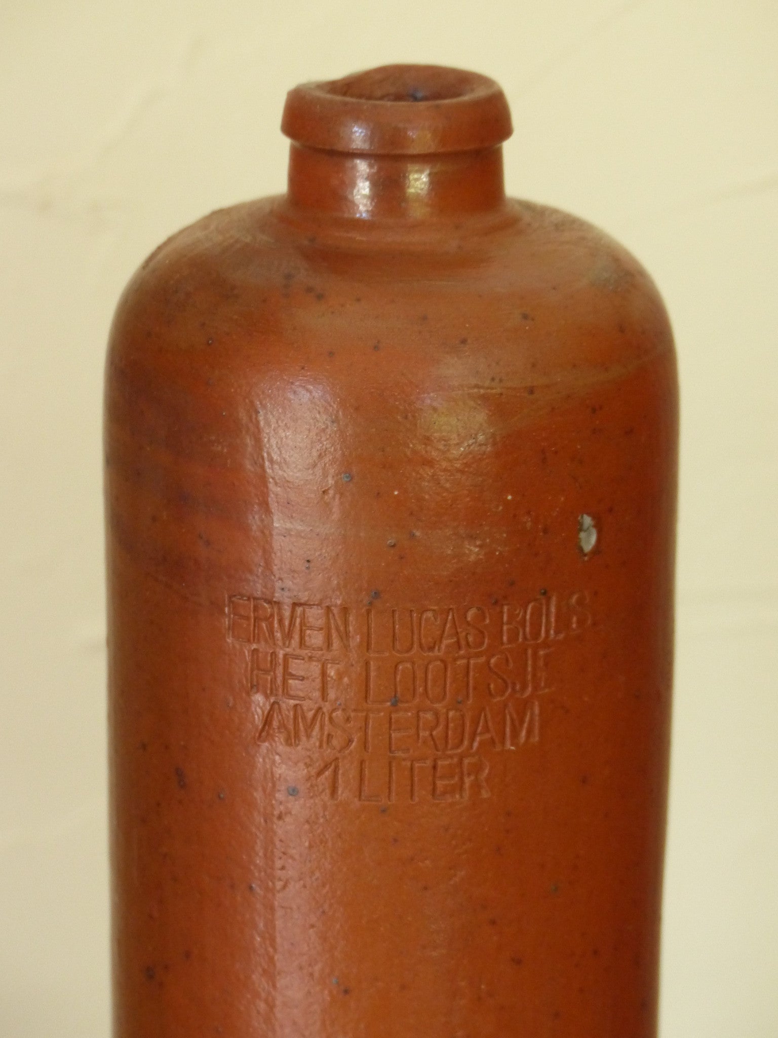 Vintage stoneware liqueur bottles