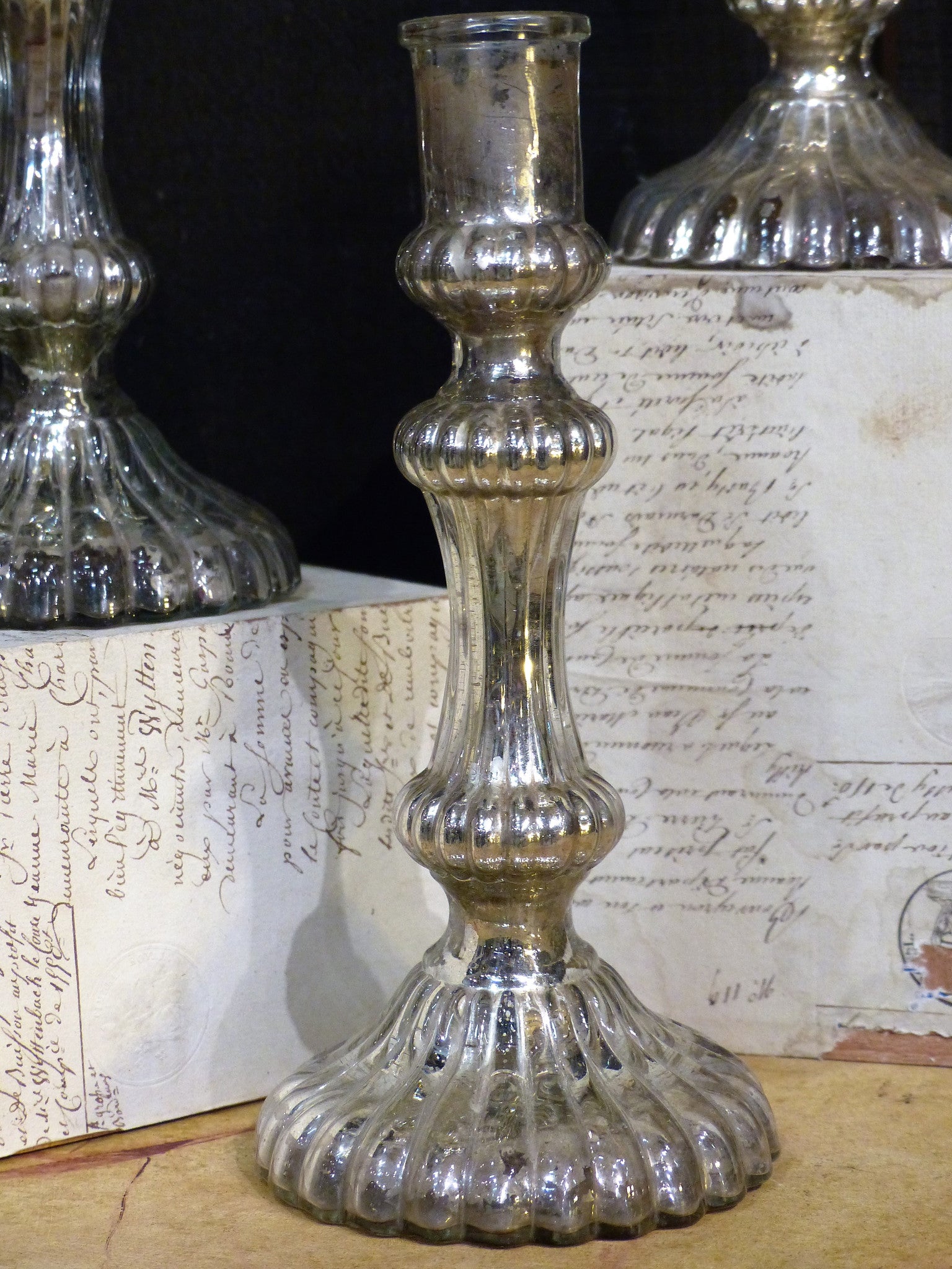 Church candlesticks, “l'argent de pauvre" - 3