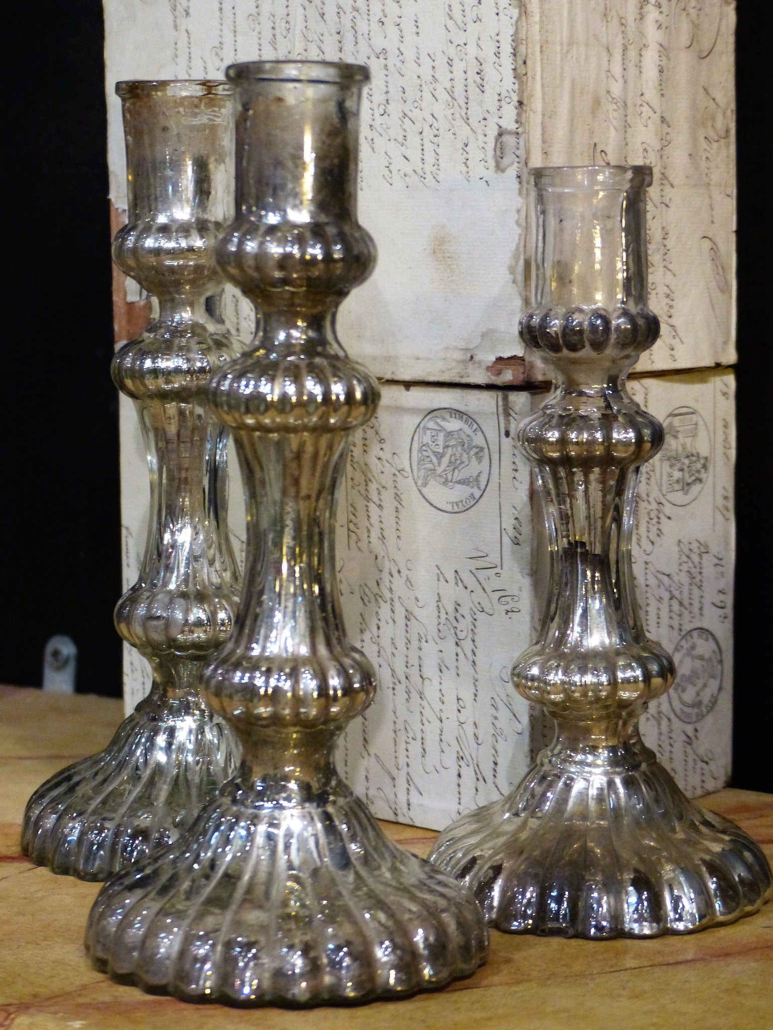 Church candlesticks, “l'argent de pauvre" - 3