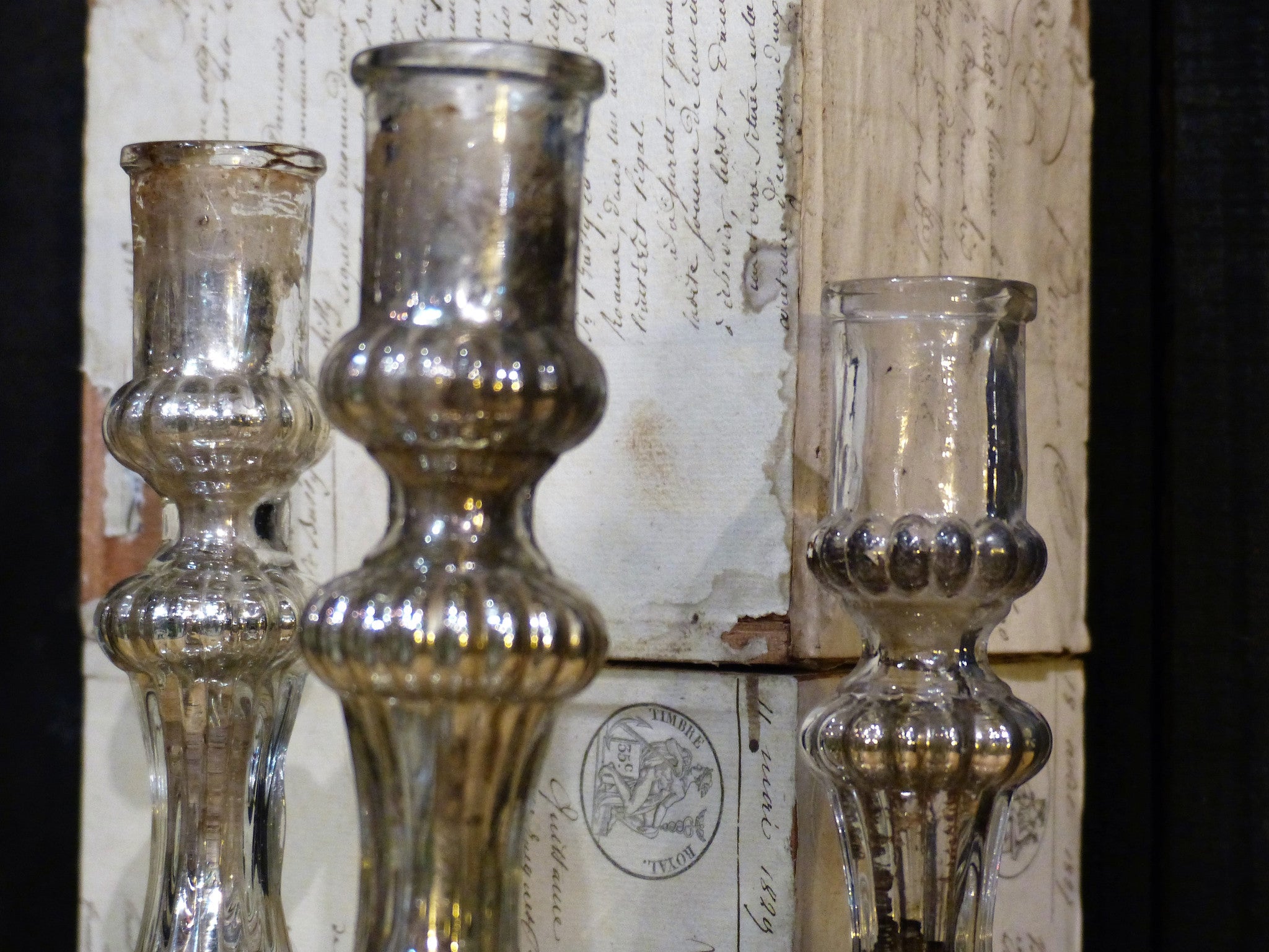 Church candlesticks, “l'argent de pauvre" - 3