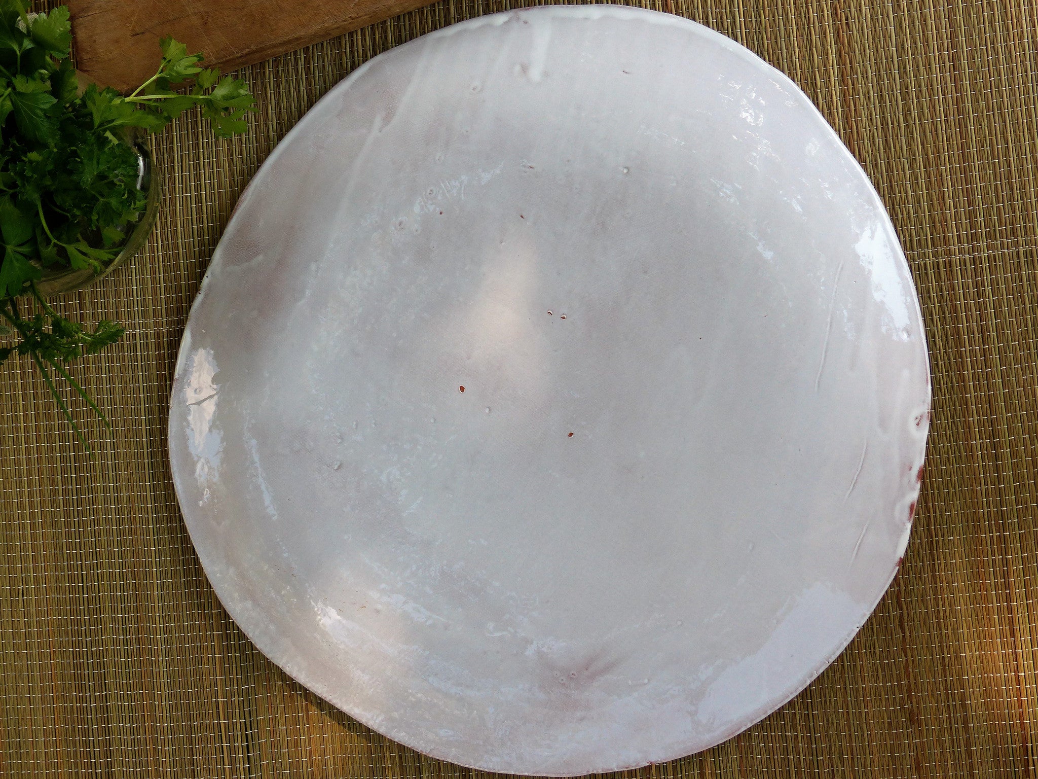 French artisan pottery bespoke platter white