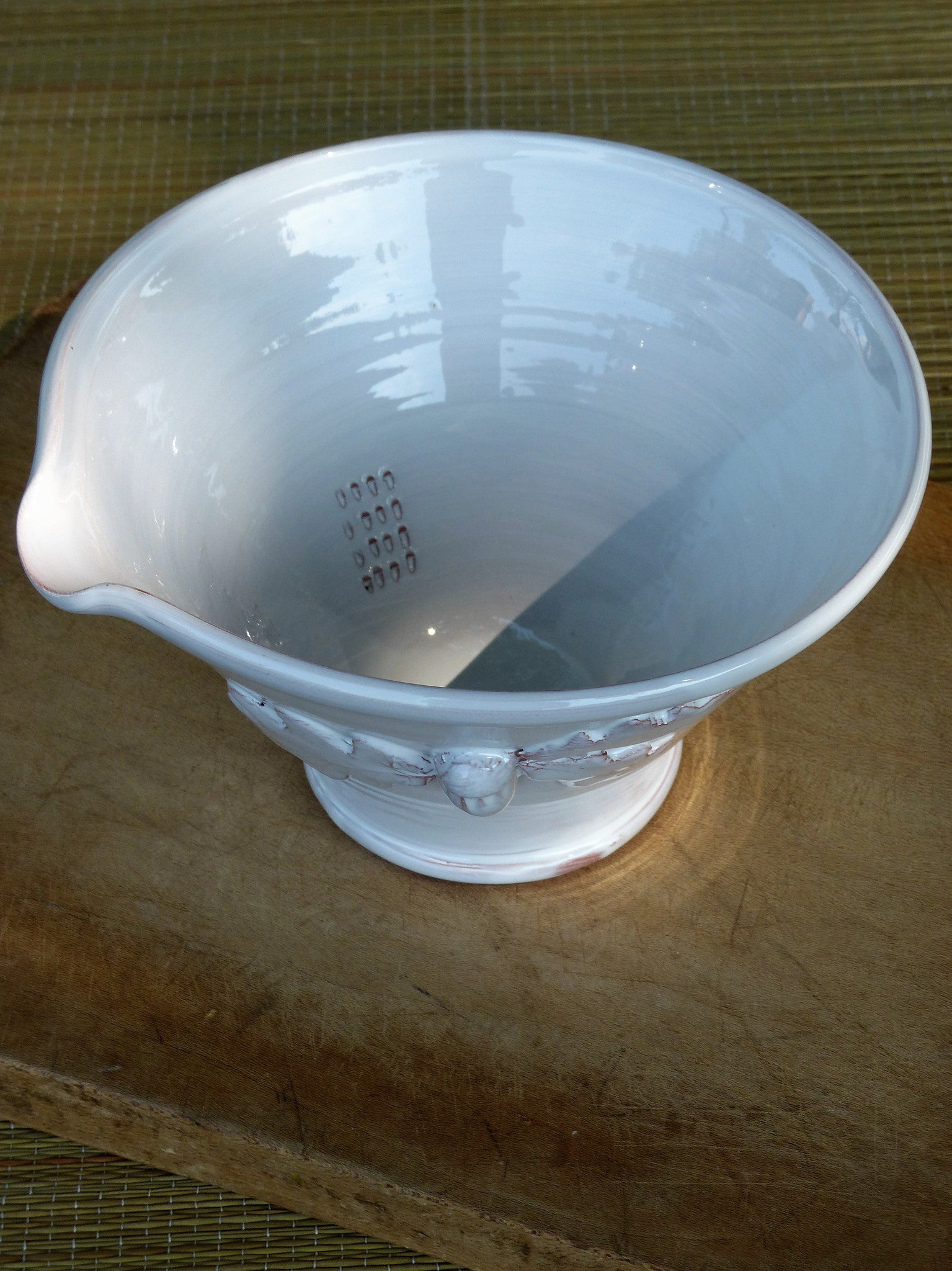 French artisan pottery salad bowl