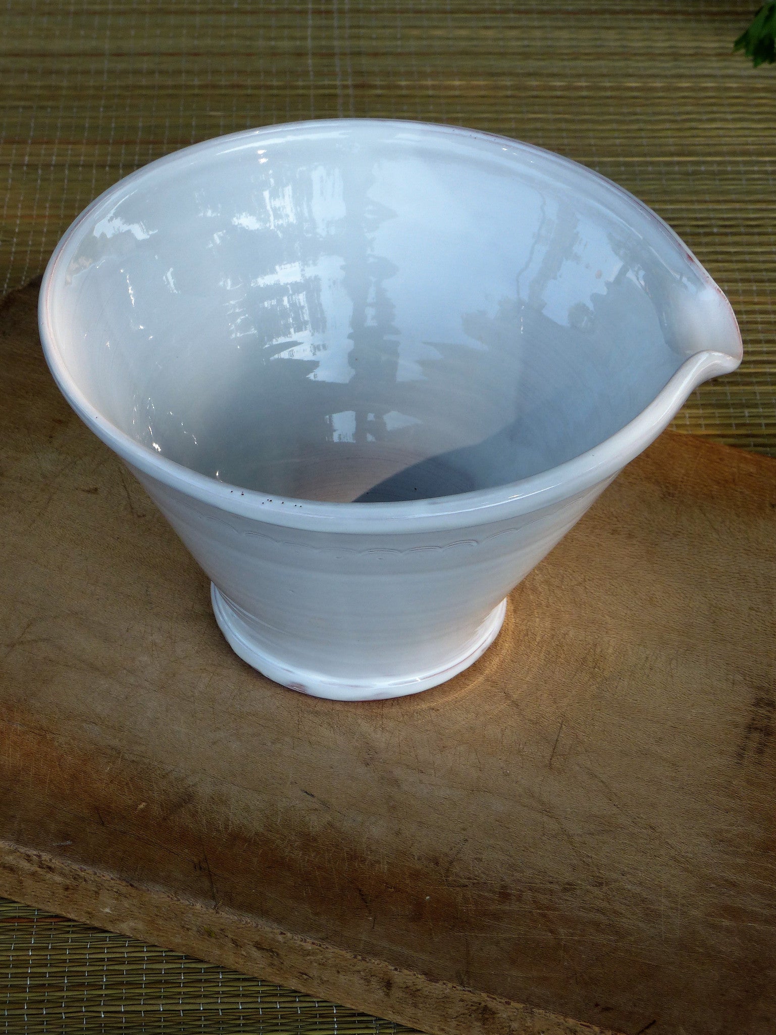 French artisan pottery salad bowl