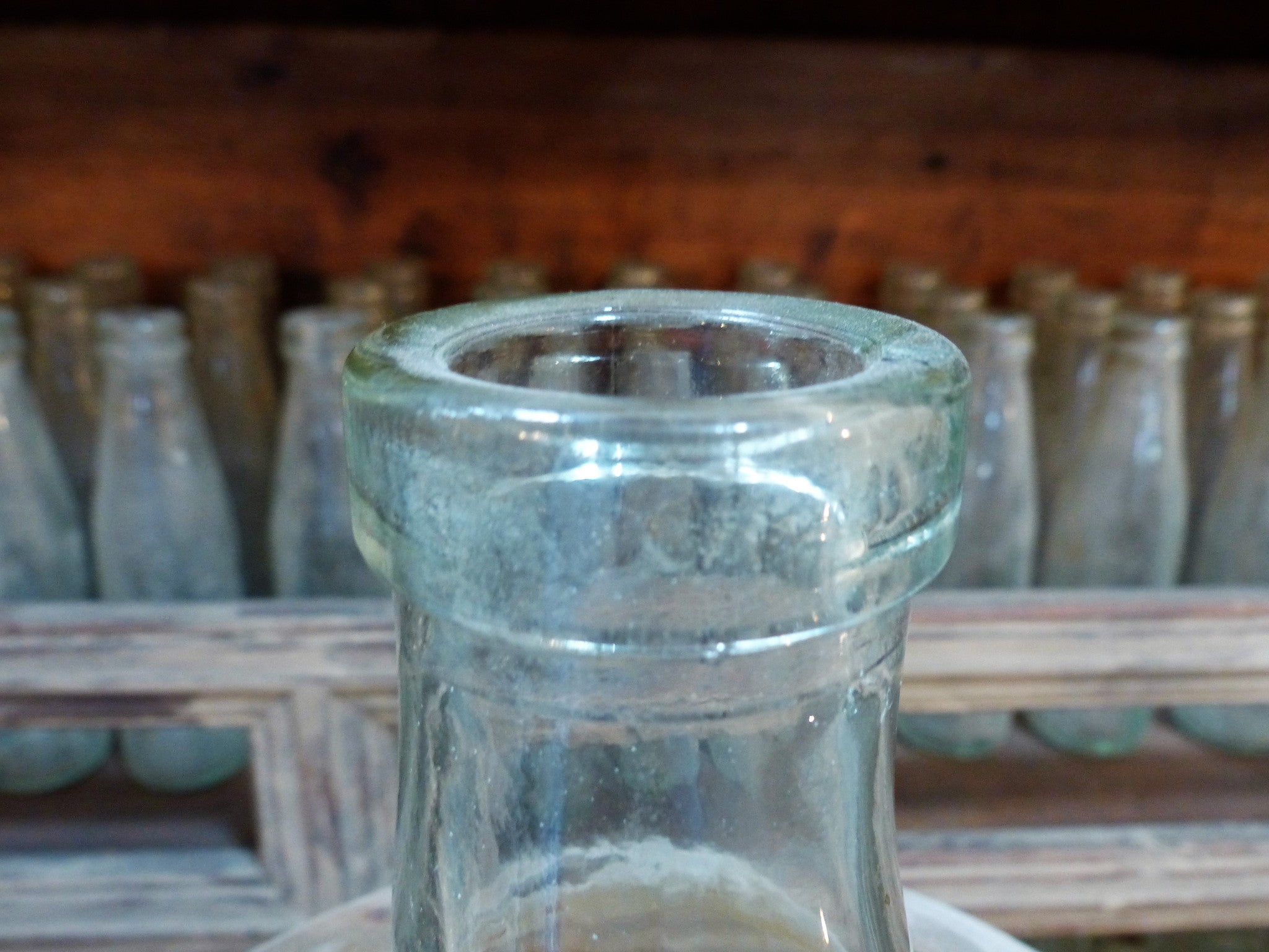 Large French glass carboy demijohn vase