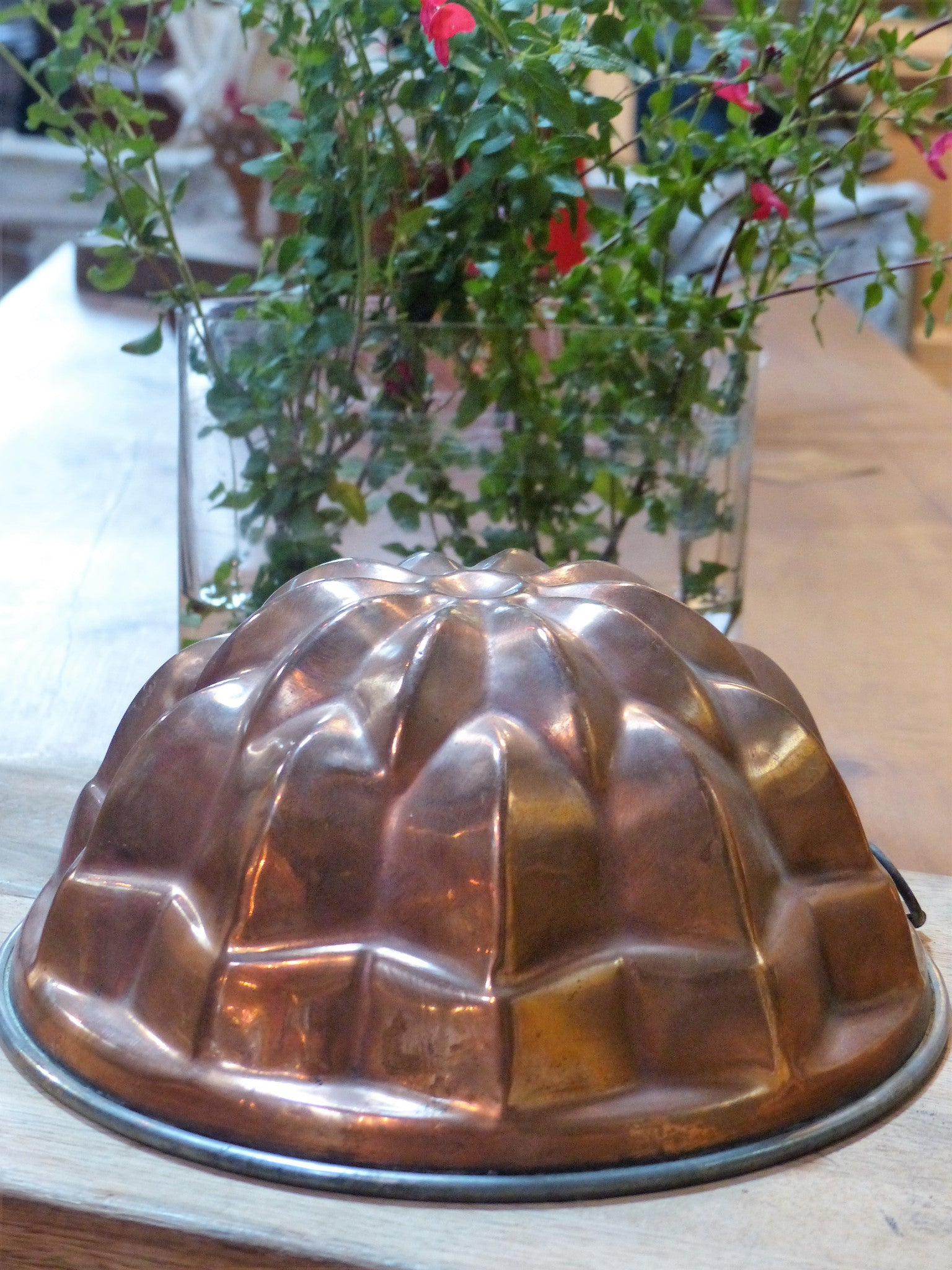 French antique copper cake mould