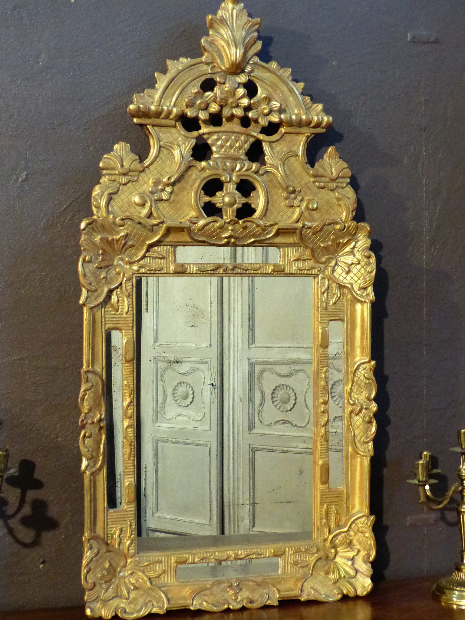 French gilded mirror gold