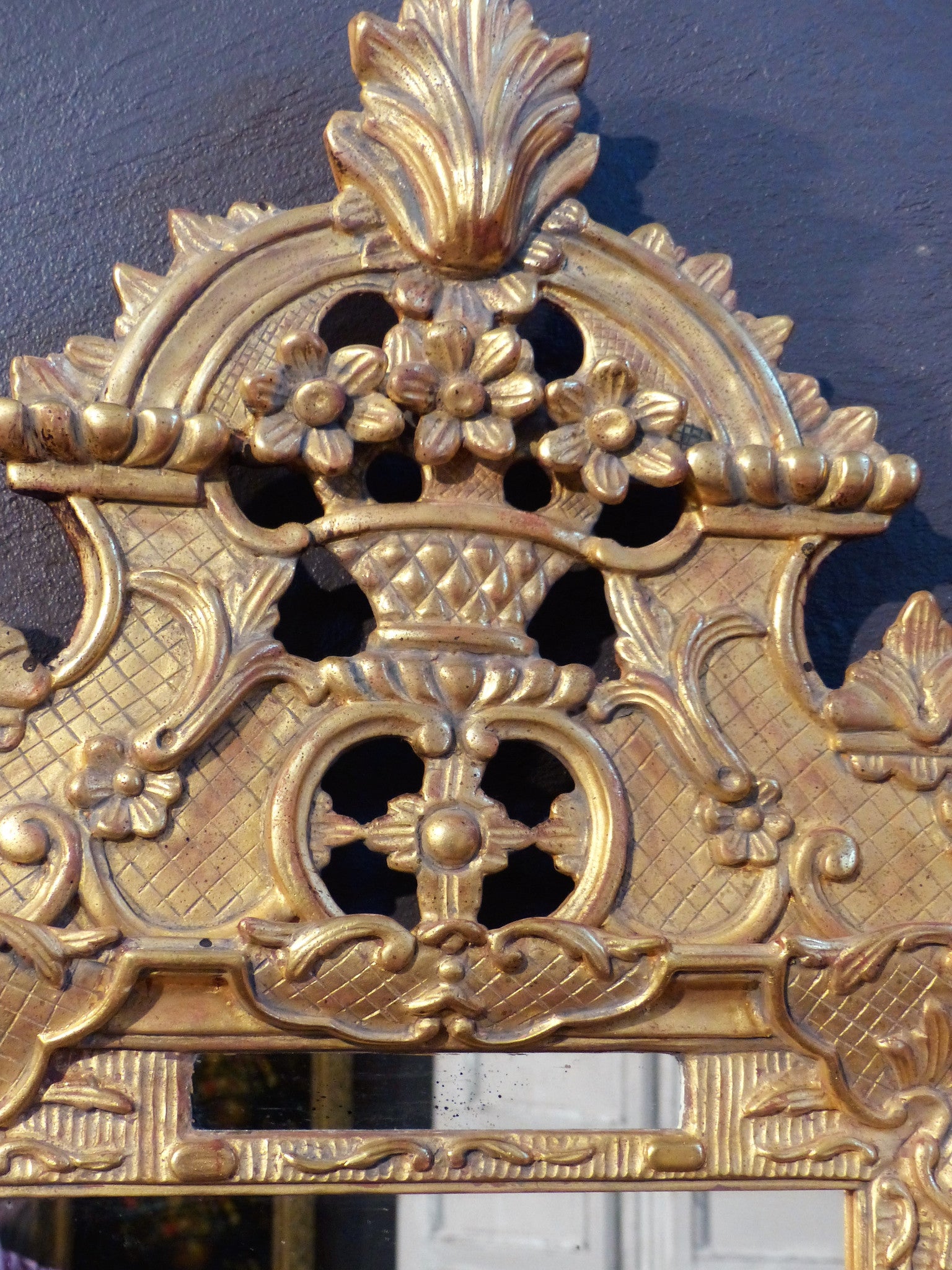 French gilded mirror gold