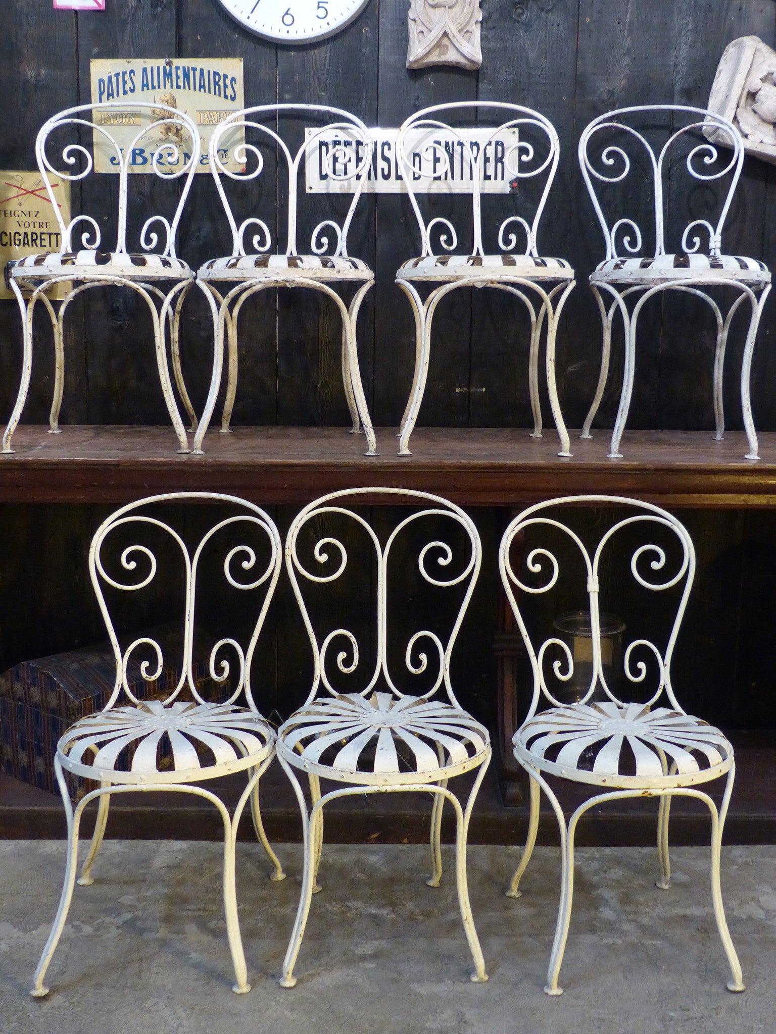 Set of French garden chairs