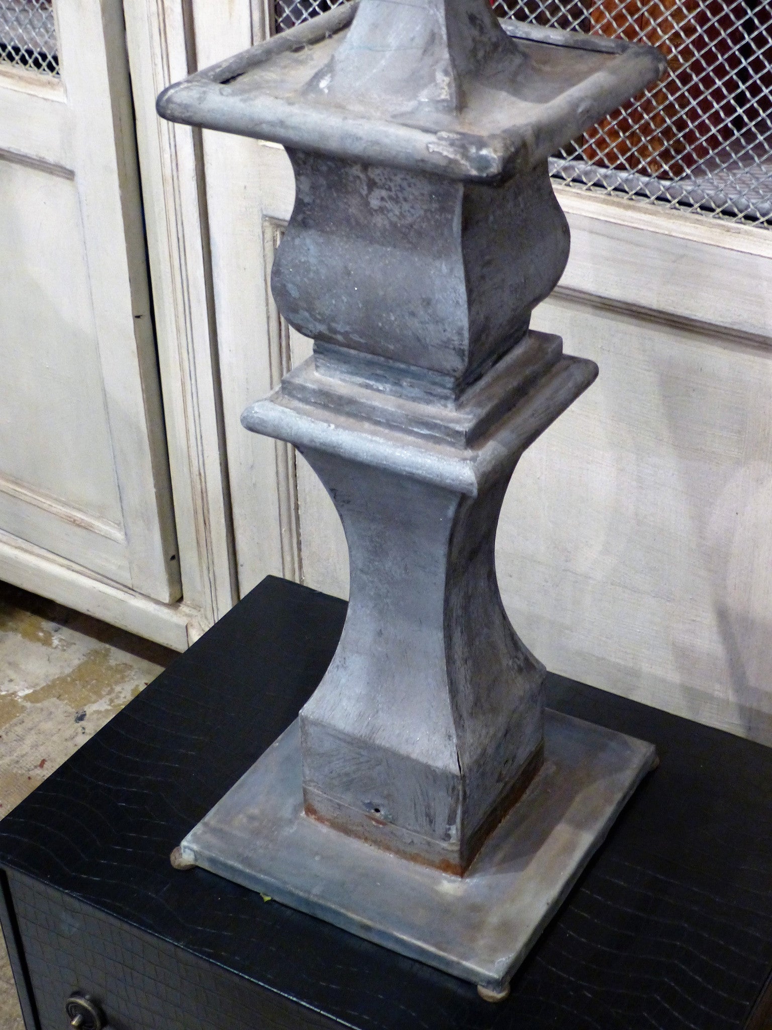 19th century French zinc patina farm décor