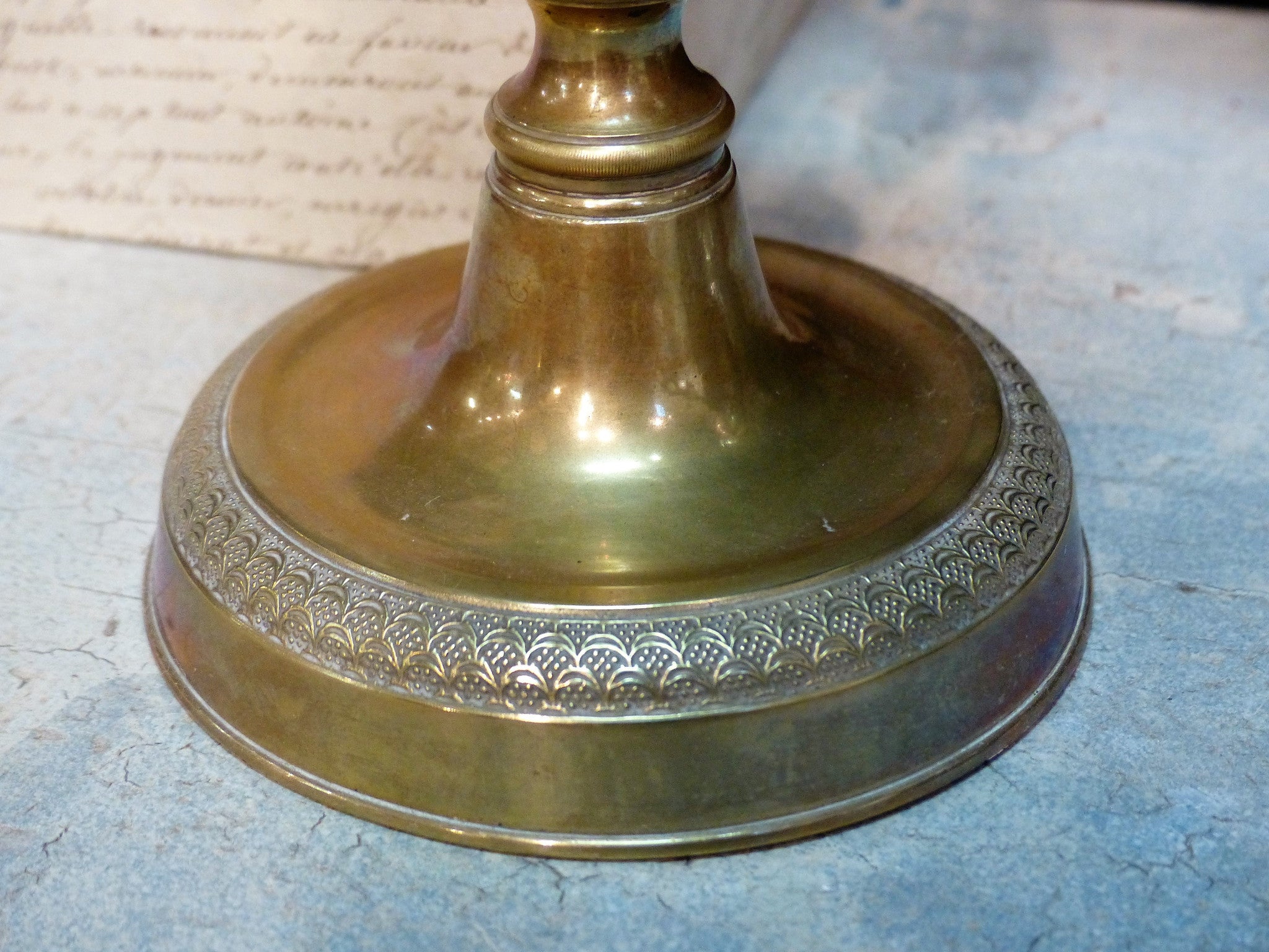 Pair of French candlesticks gilded bronze luxury wedding gift from France