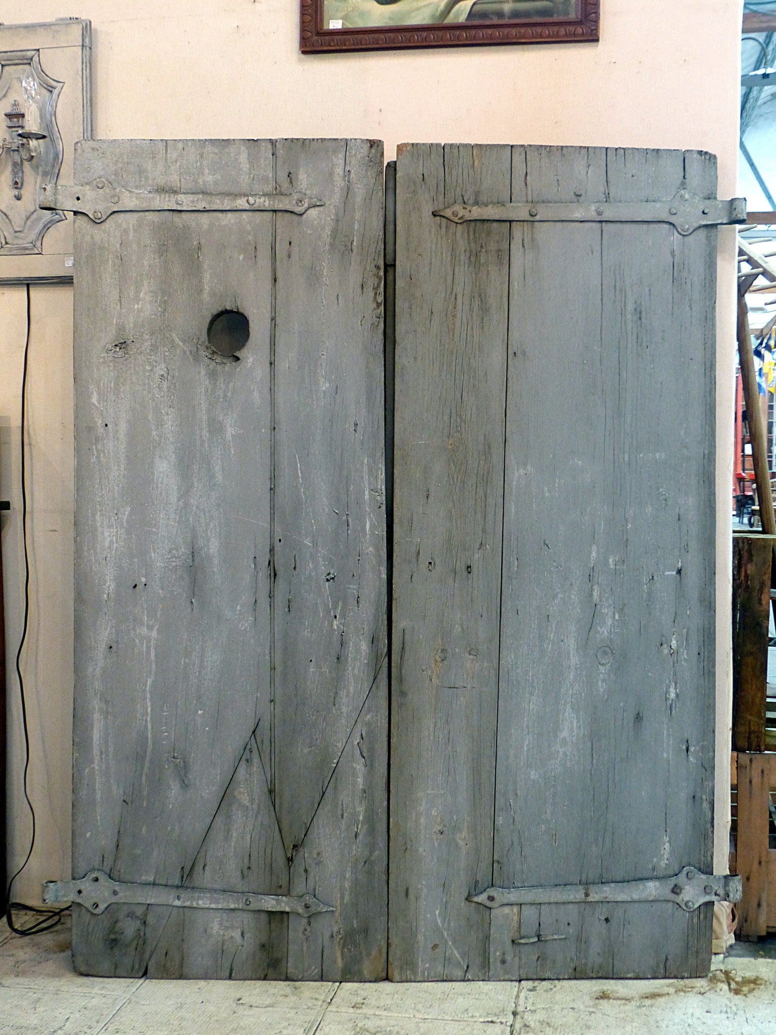 Rustic shutters, late-18th-century - pair