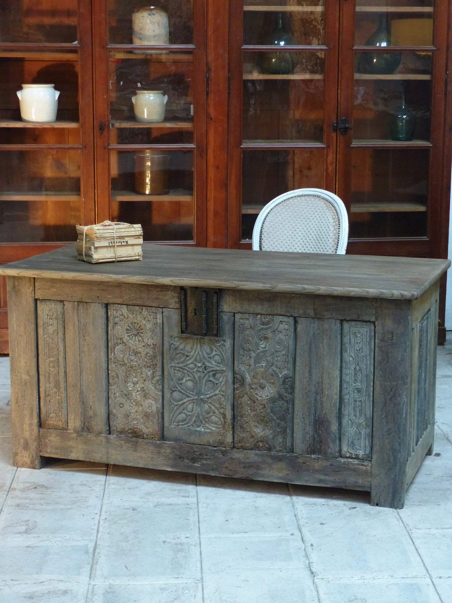 Rustic 17th century French oak desk