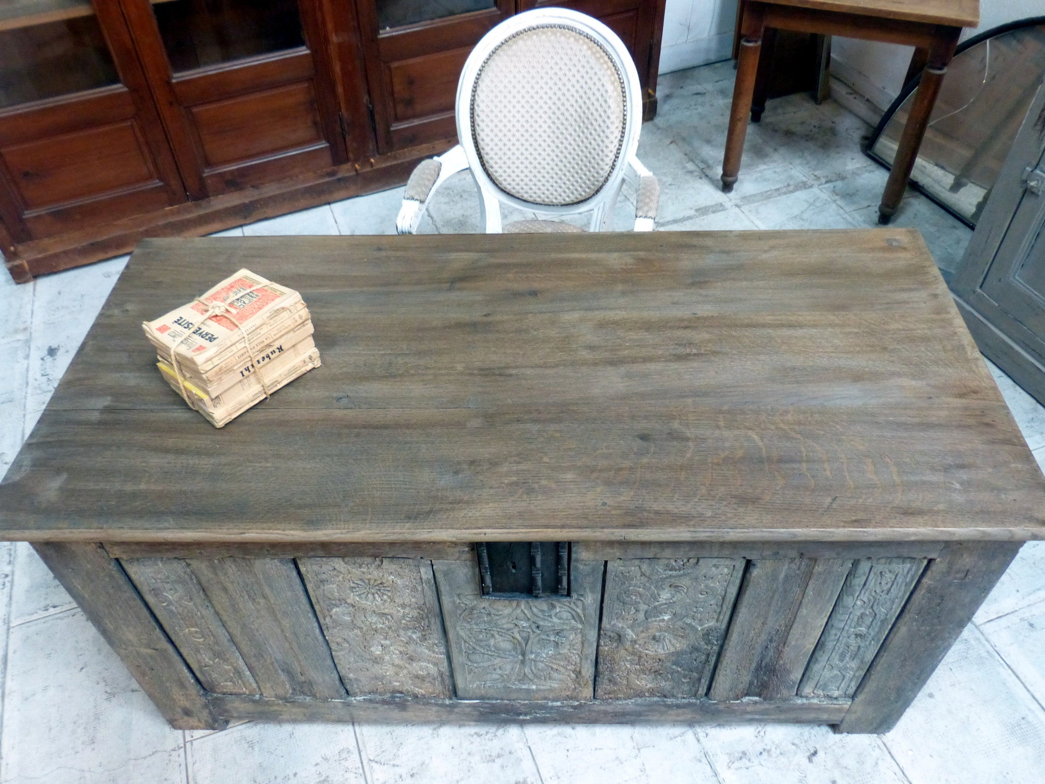 Rustic 17th century French oak desk