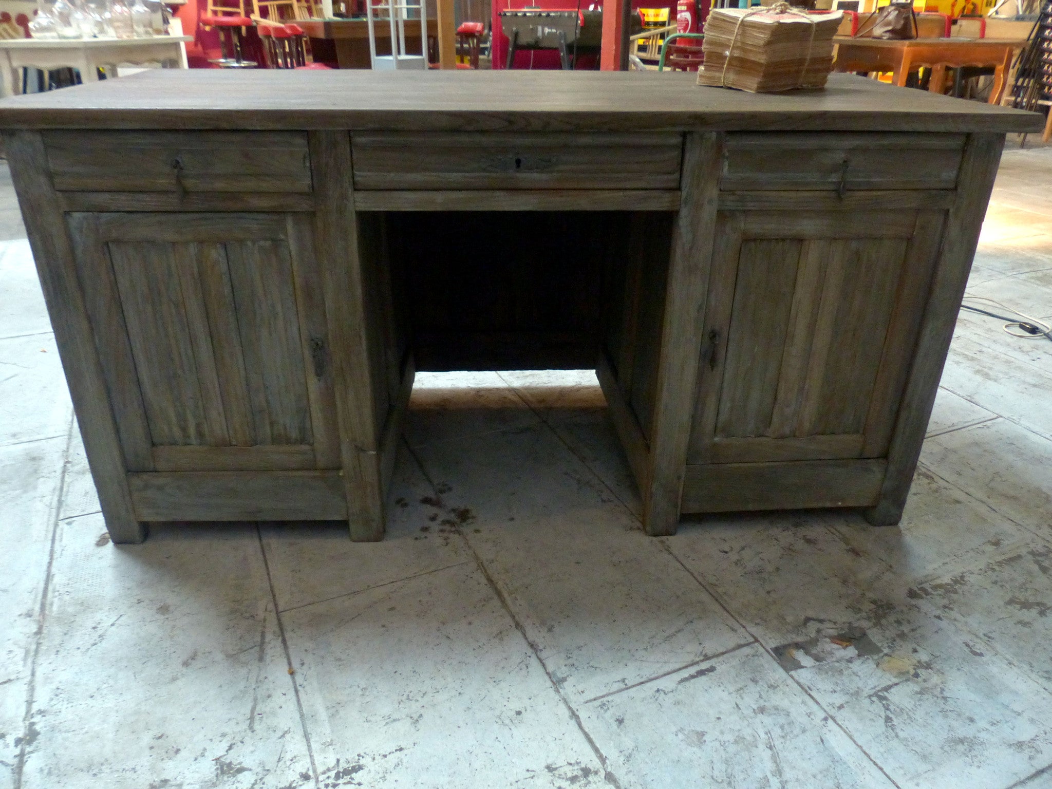 Rustic 17th century French oak desk