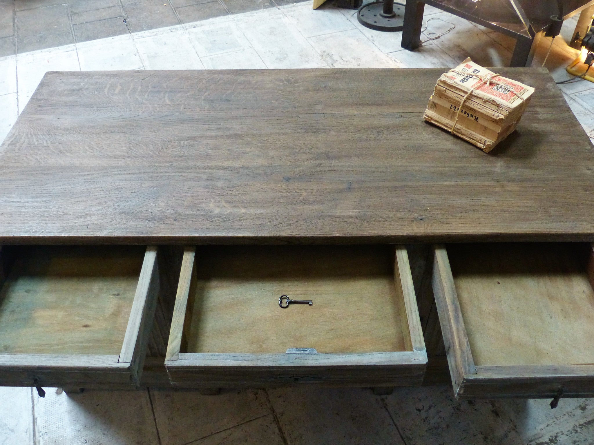 Rustic 17th century French oak desk