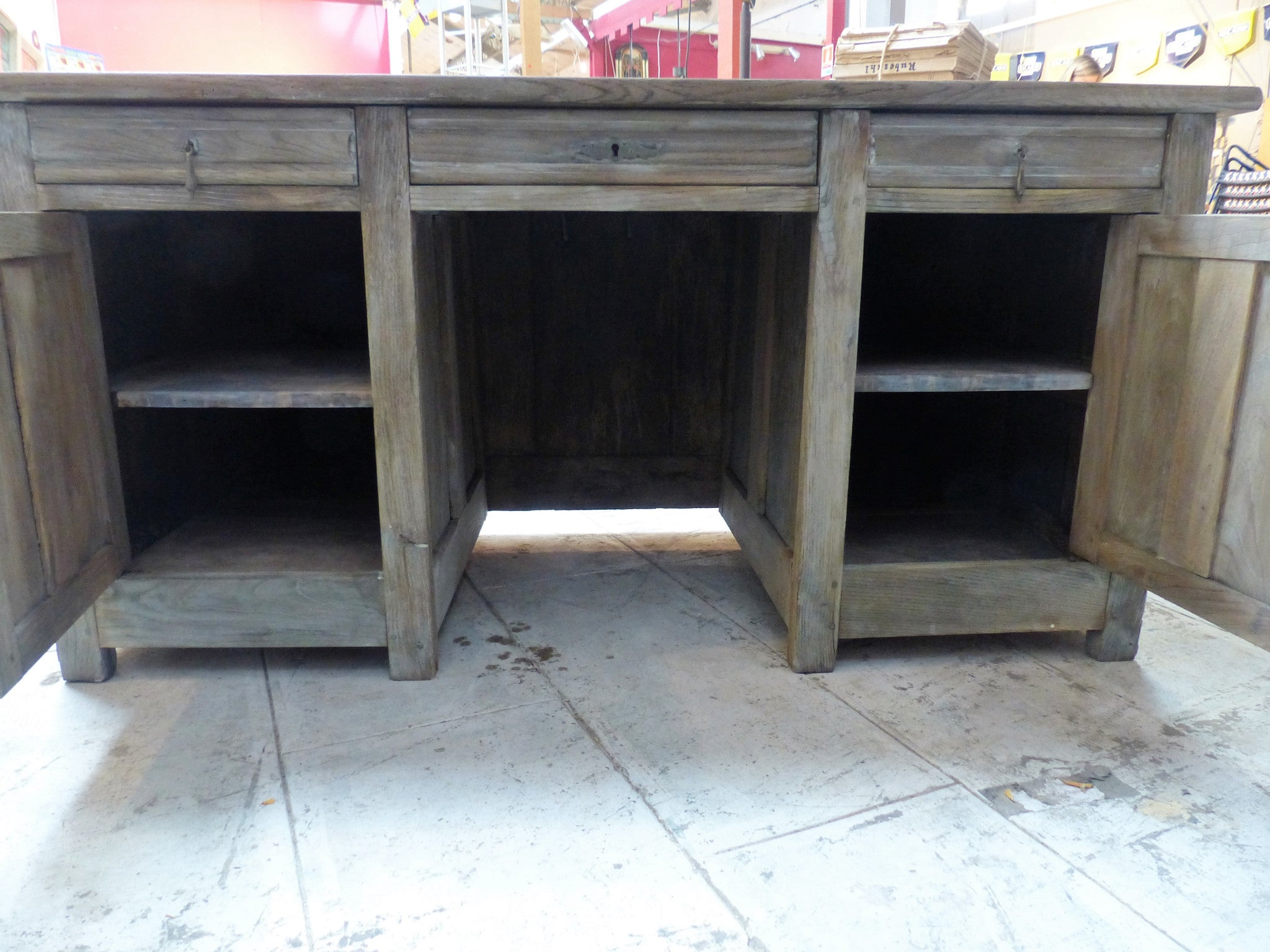 Rustic 17th century French oak desk