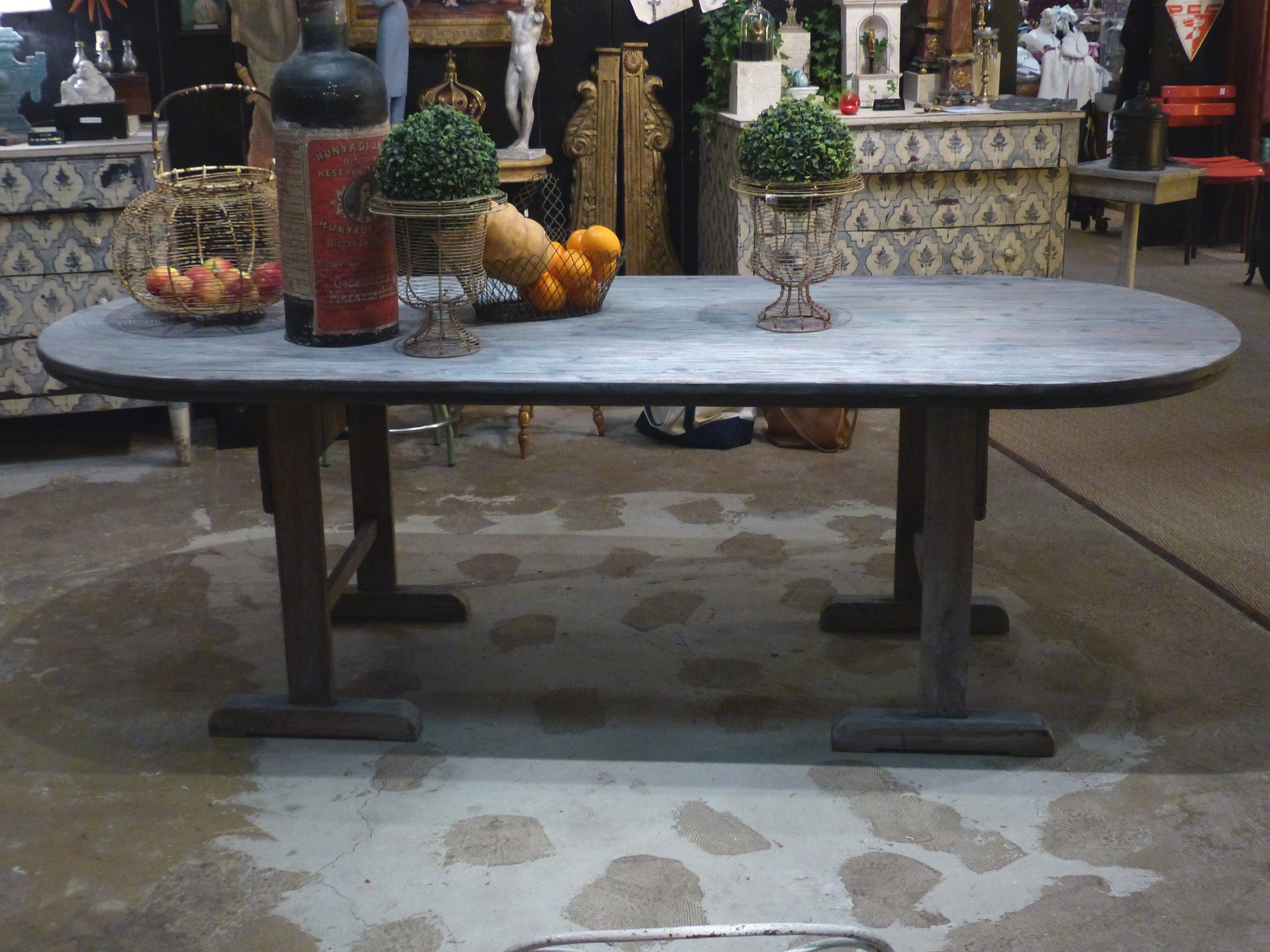 Large rustic farm table from Beaujolais