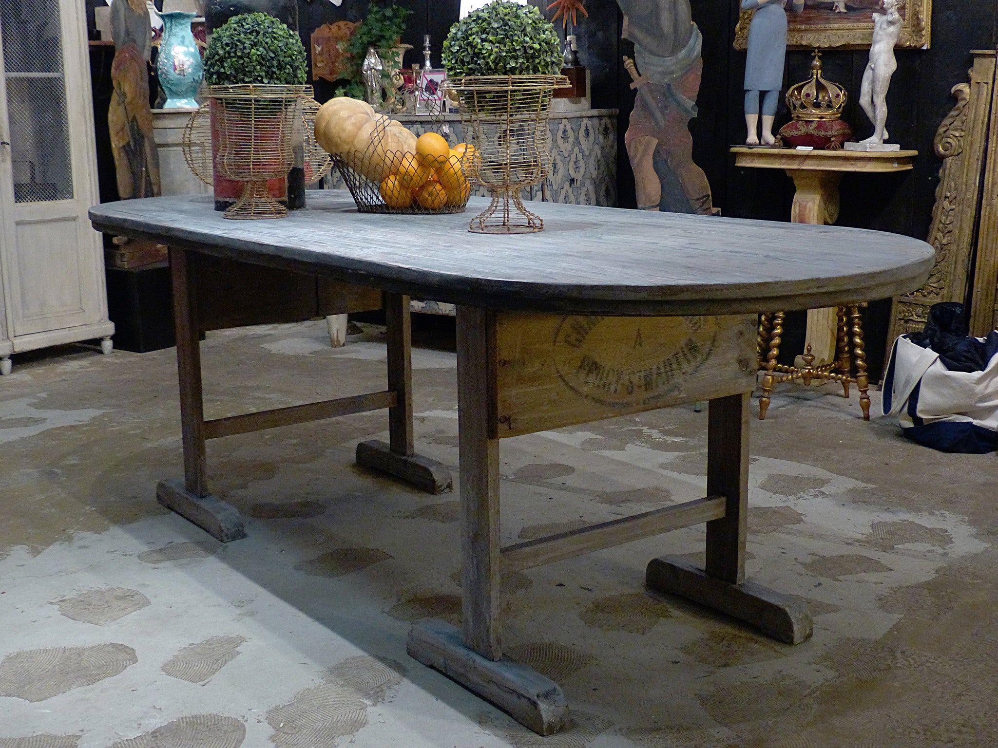 Large rustic farm table from Beaujolais