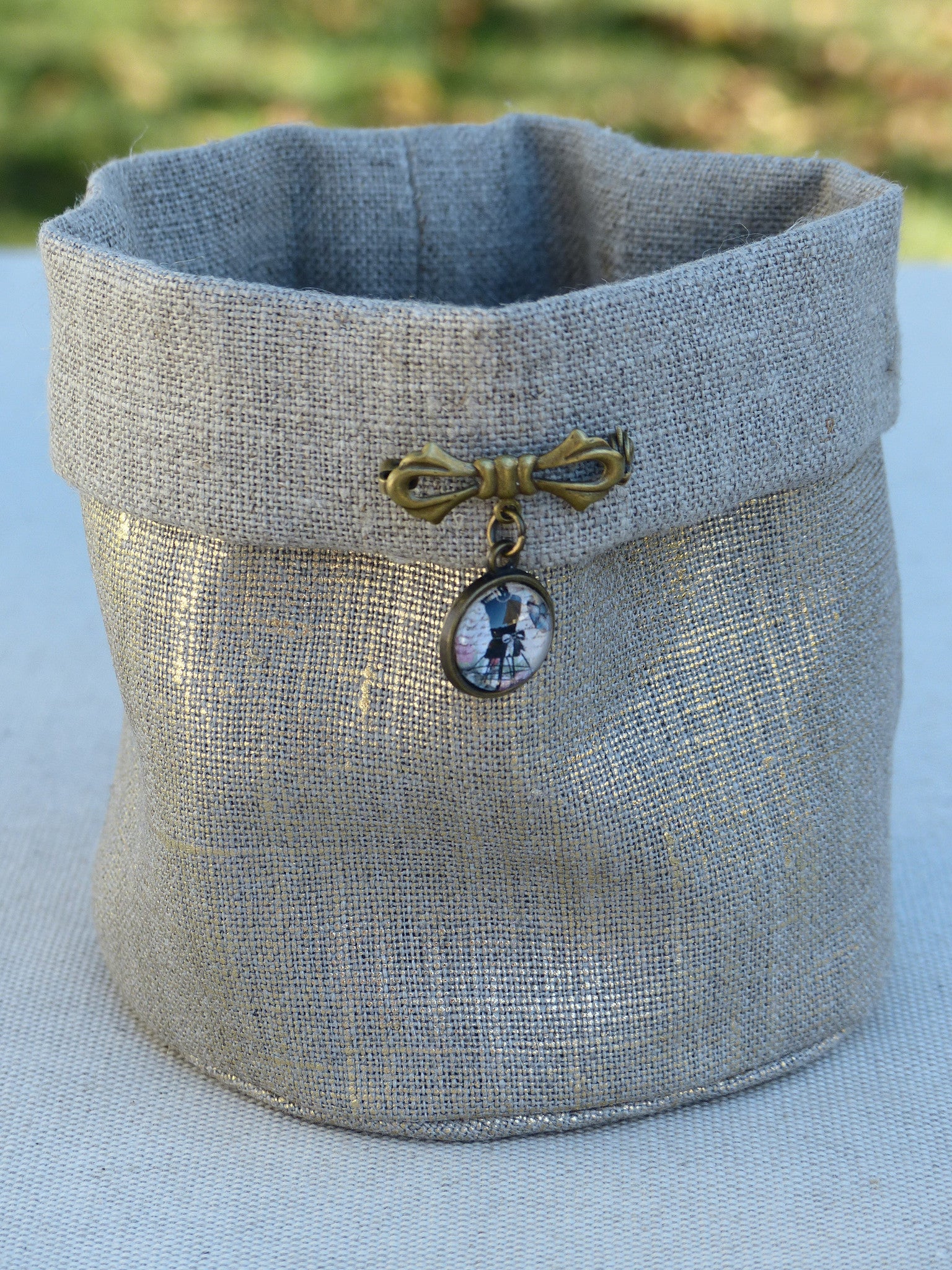 Petite Storage sack - gold ecru