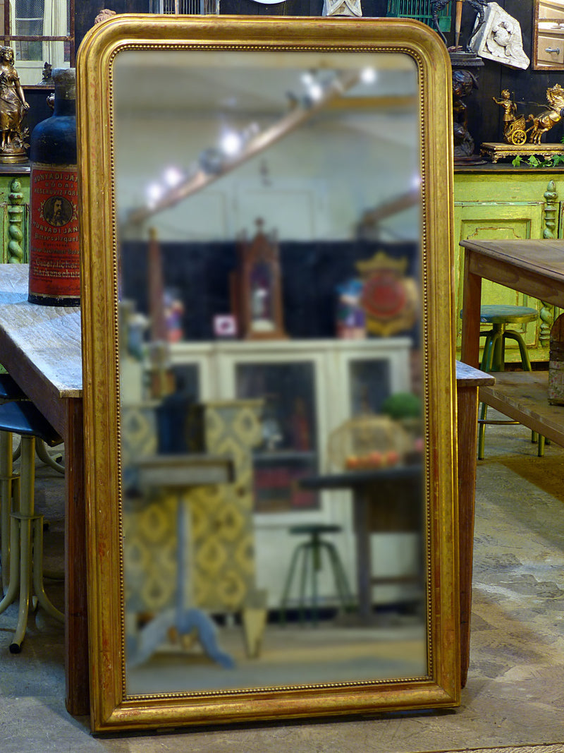 Large Louis Philippe mirror with original gilded frame