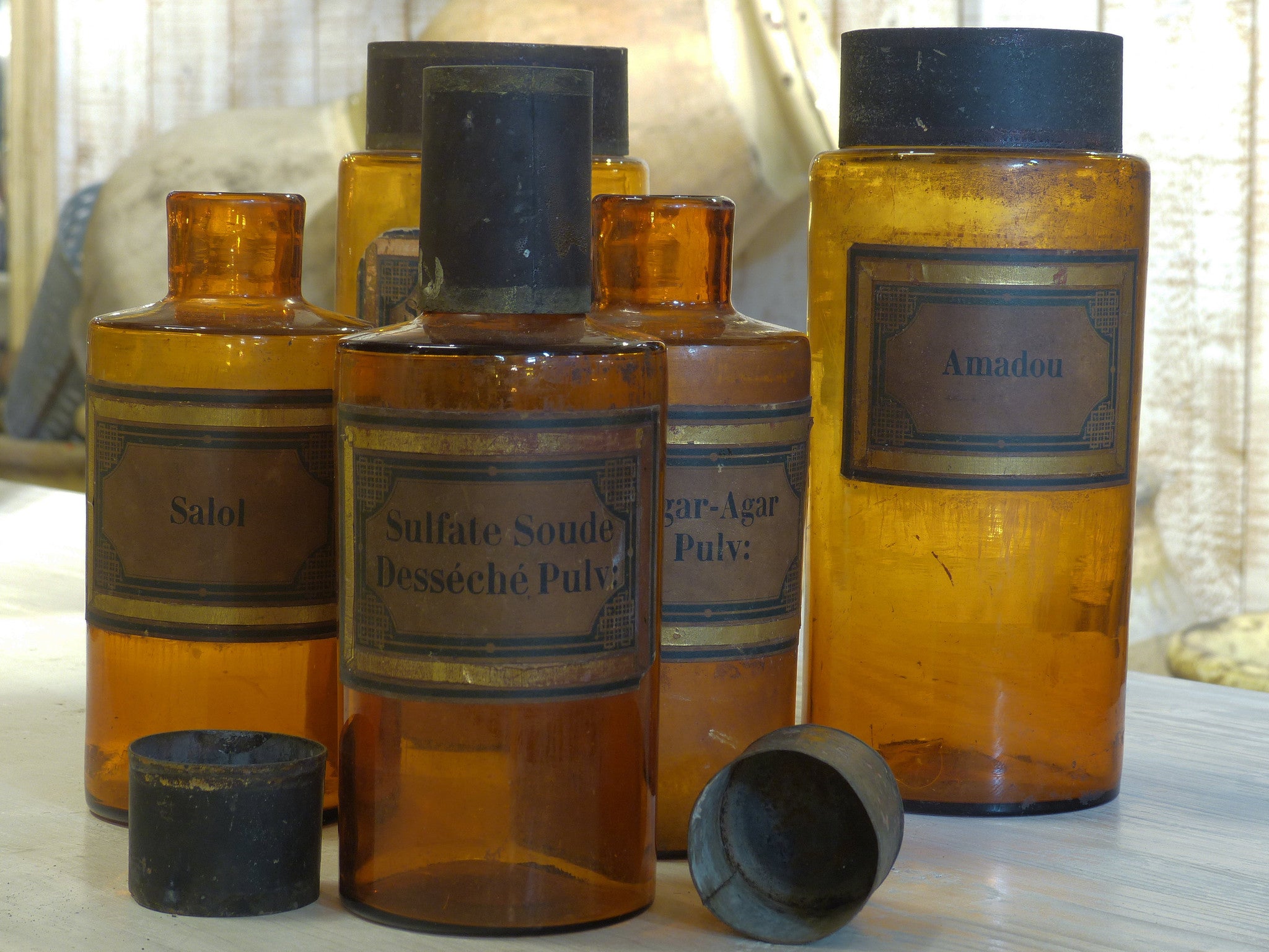 Large French Apothecary glass jar