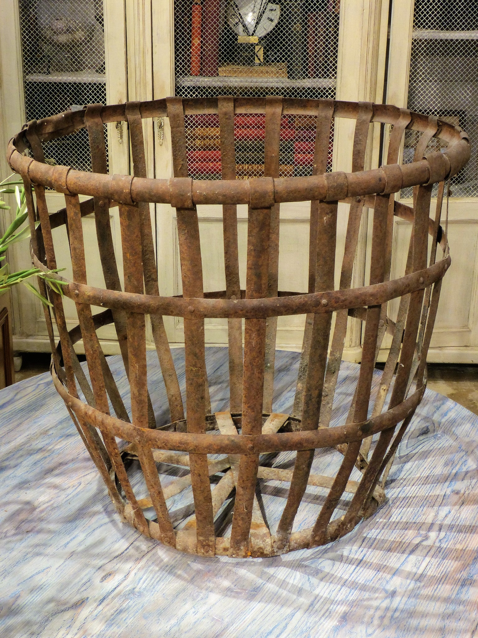 Extra-large antique demijohn casket