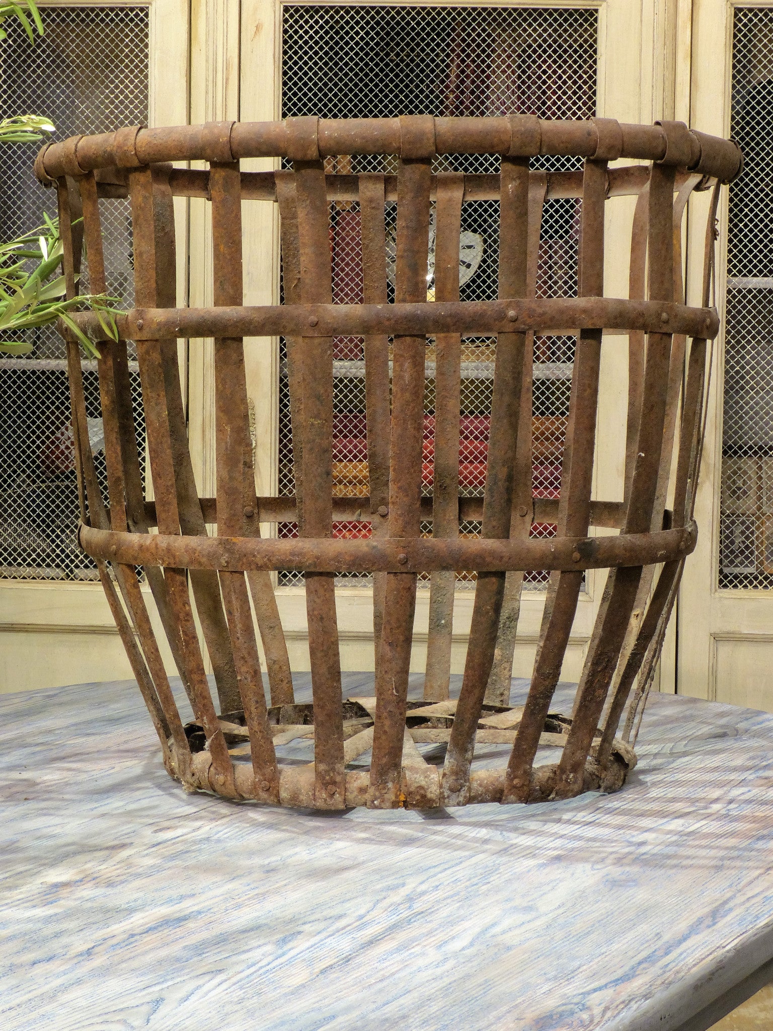 Extra-large antique demijohn casket