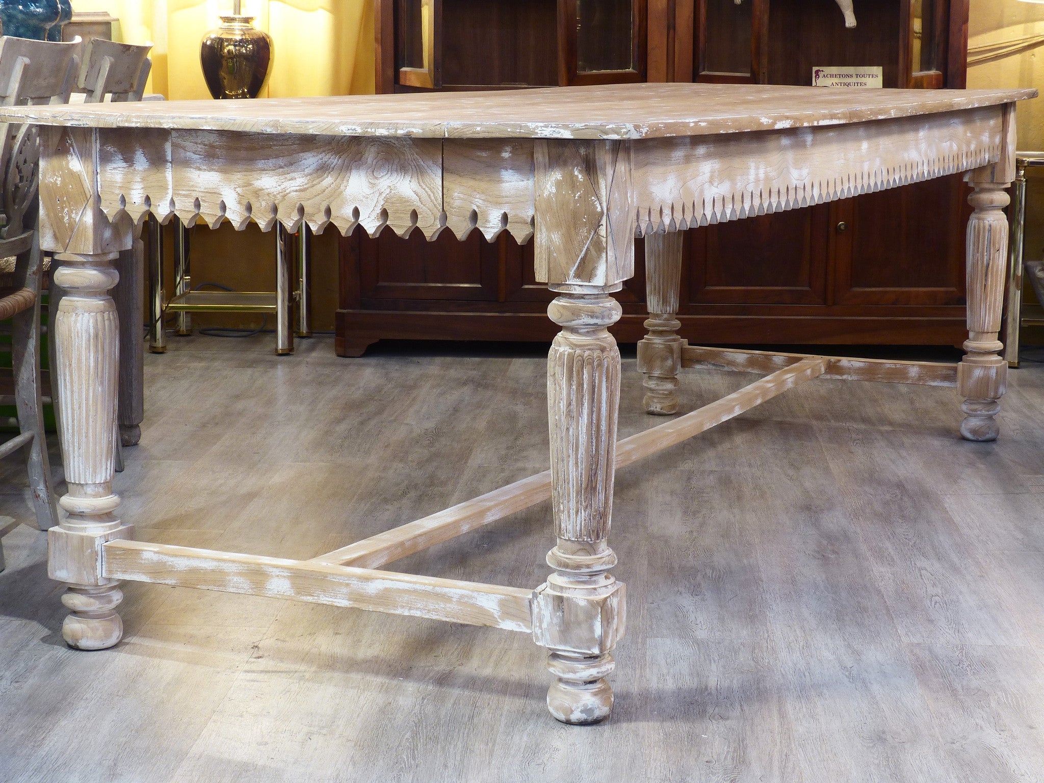 Extra-large French butcher’s table – 19th century