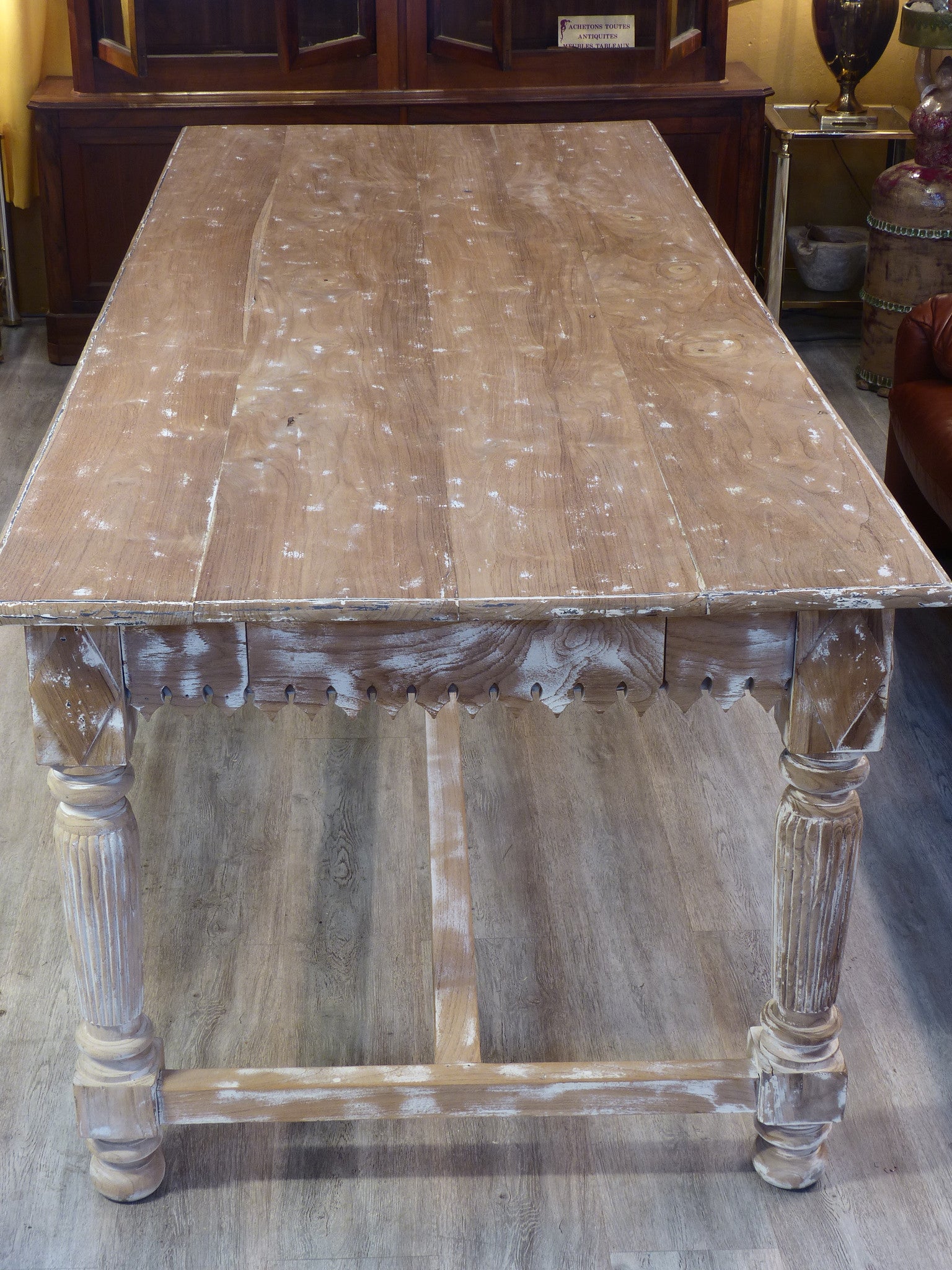 Extra-large French butcher’s table – 19th century