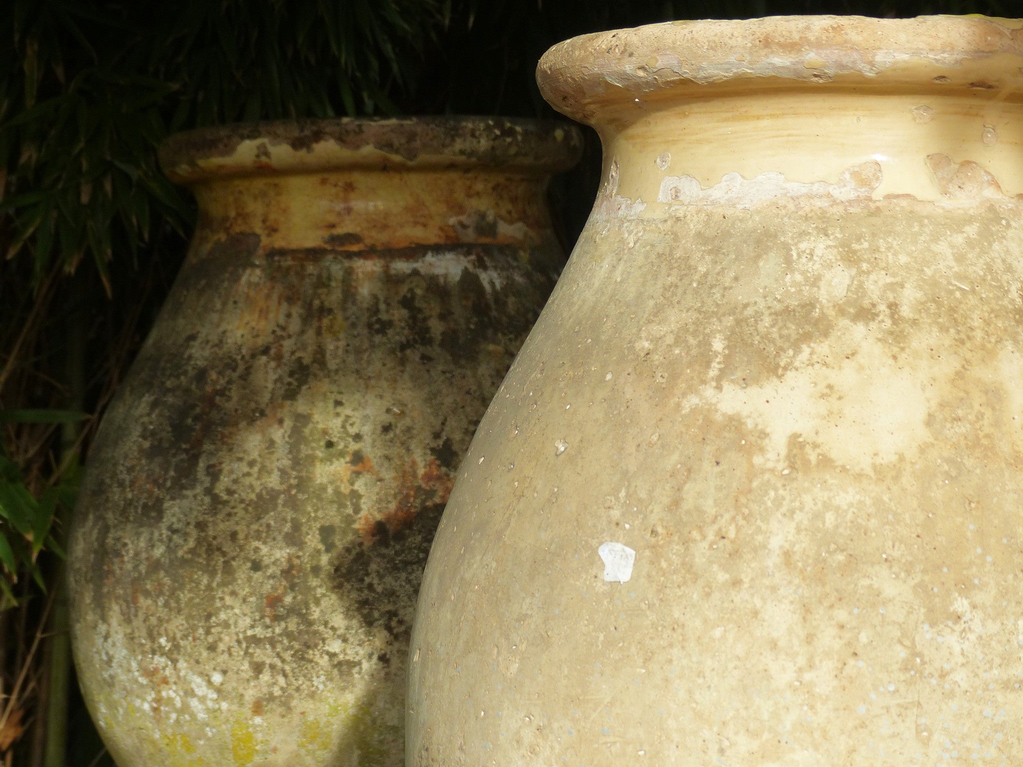 Biot jar, cream yellow glaze, 19th-century, French