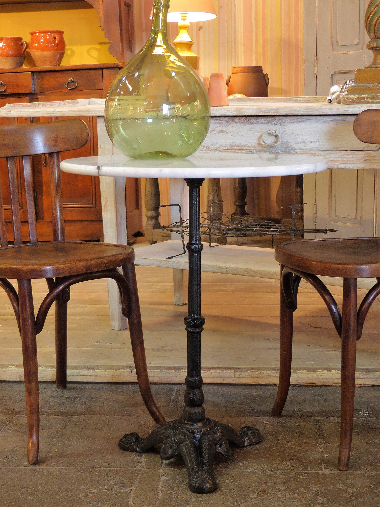 Vintage marble bistro table