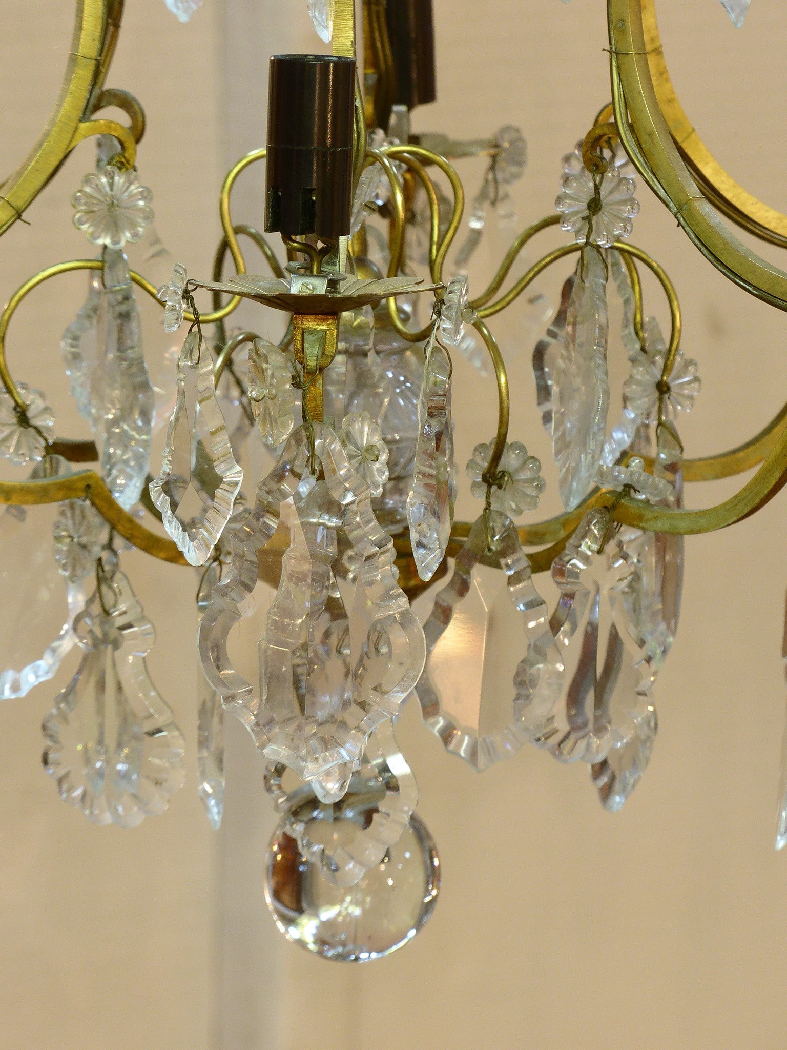 French vintage crystal chandelier  – 1930’s