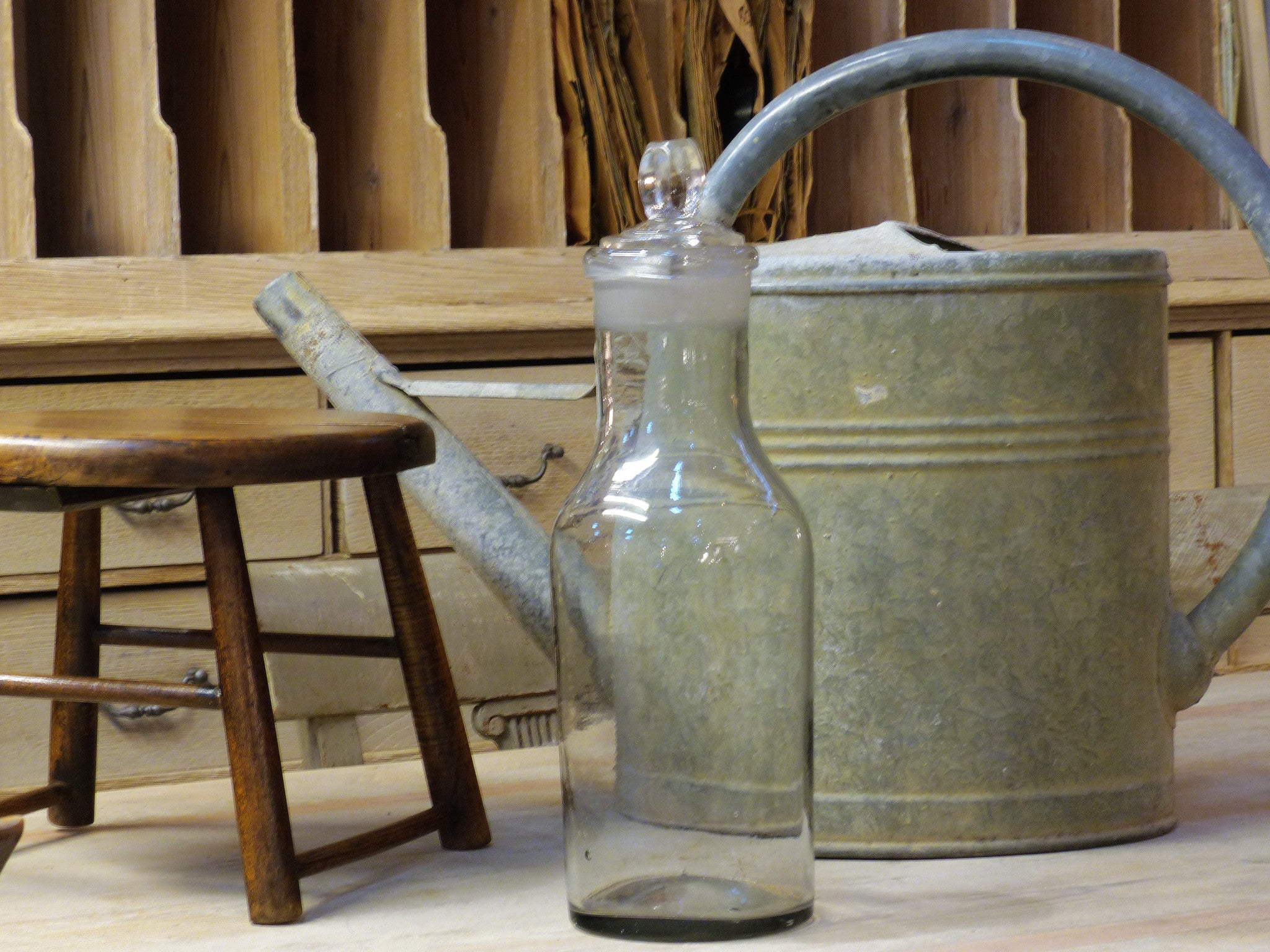 Small French farm stool - 1940's