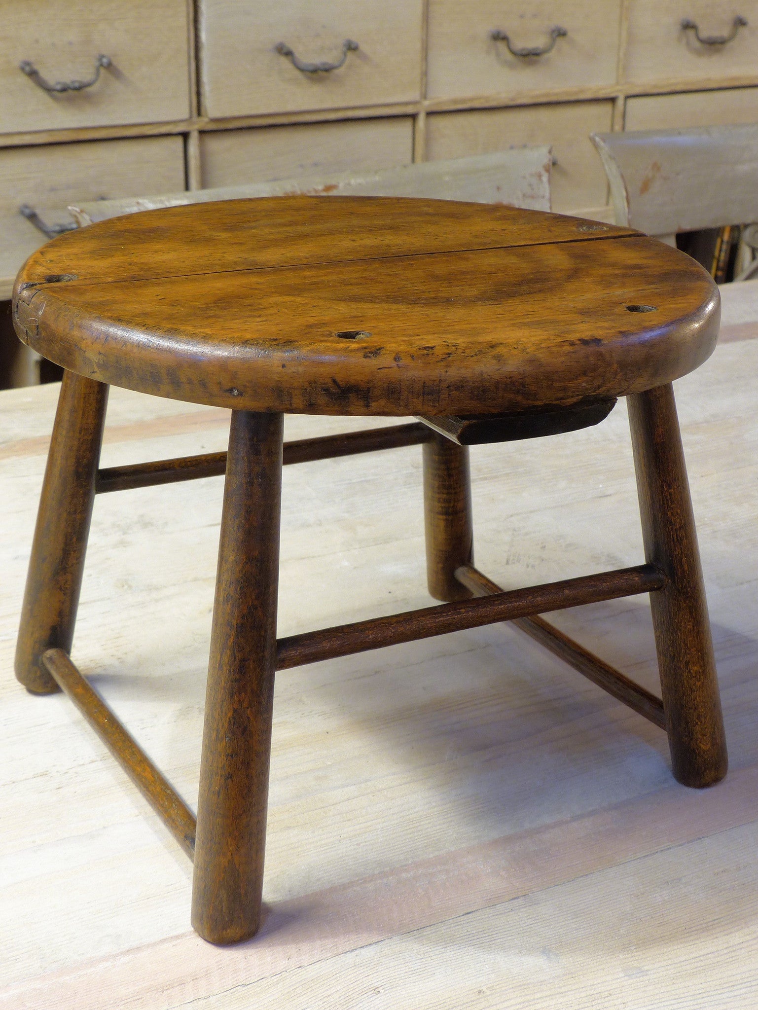 Small French farm stool - 1940's